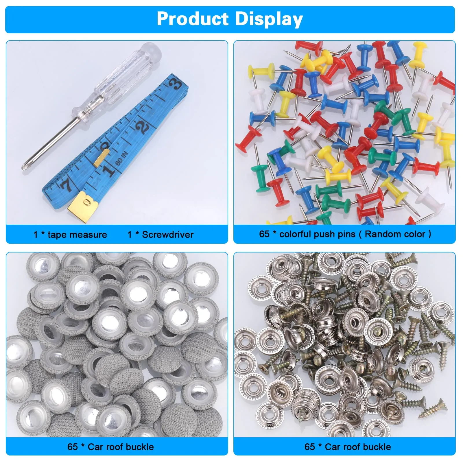 Zocipro Kit Riparazione Cielo Auto, 65 Pezzi - immagine 3
