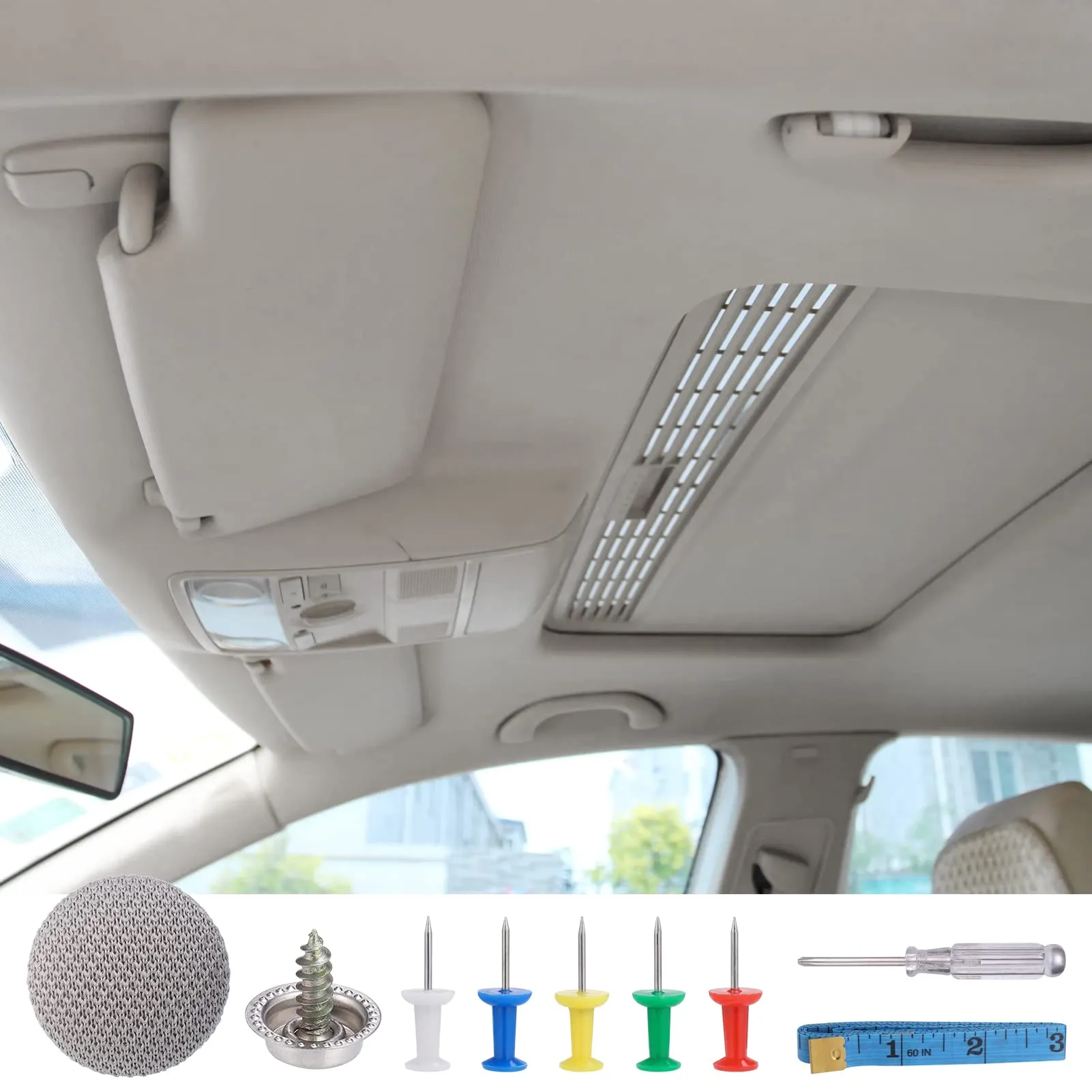 Zocipro Kit Riparazione Cielo Auto, 65 Pezzi - immagine 8