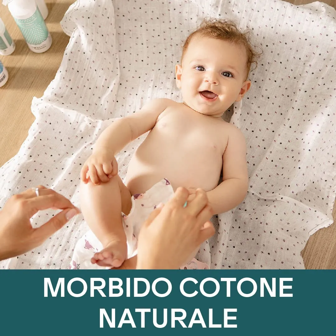 Koala Babycare Mussole Neonato 100% Cotone, 2 Pezzi 120x120cm, Viola - immagine 6