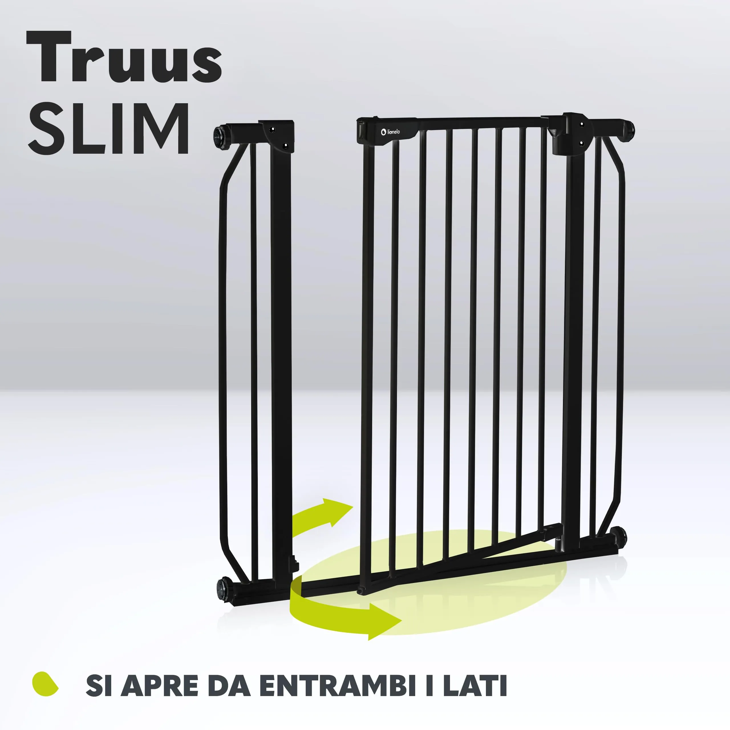 Lionelo Truus Slim Cancelletto di Sicurezza, Larghezza Regolabile 75-105 cm, Nero - immagine 5