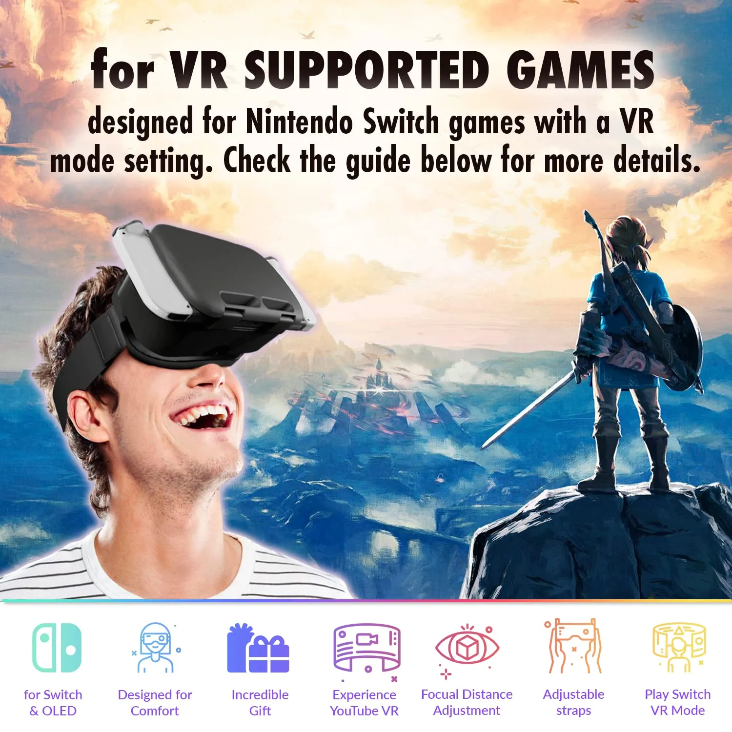 Orzly Occhiali 3D VR per Nintendo Switch e Switch OLED - immagine 3