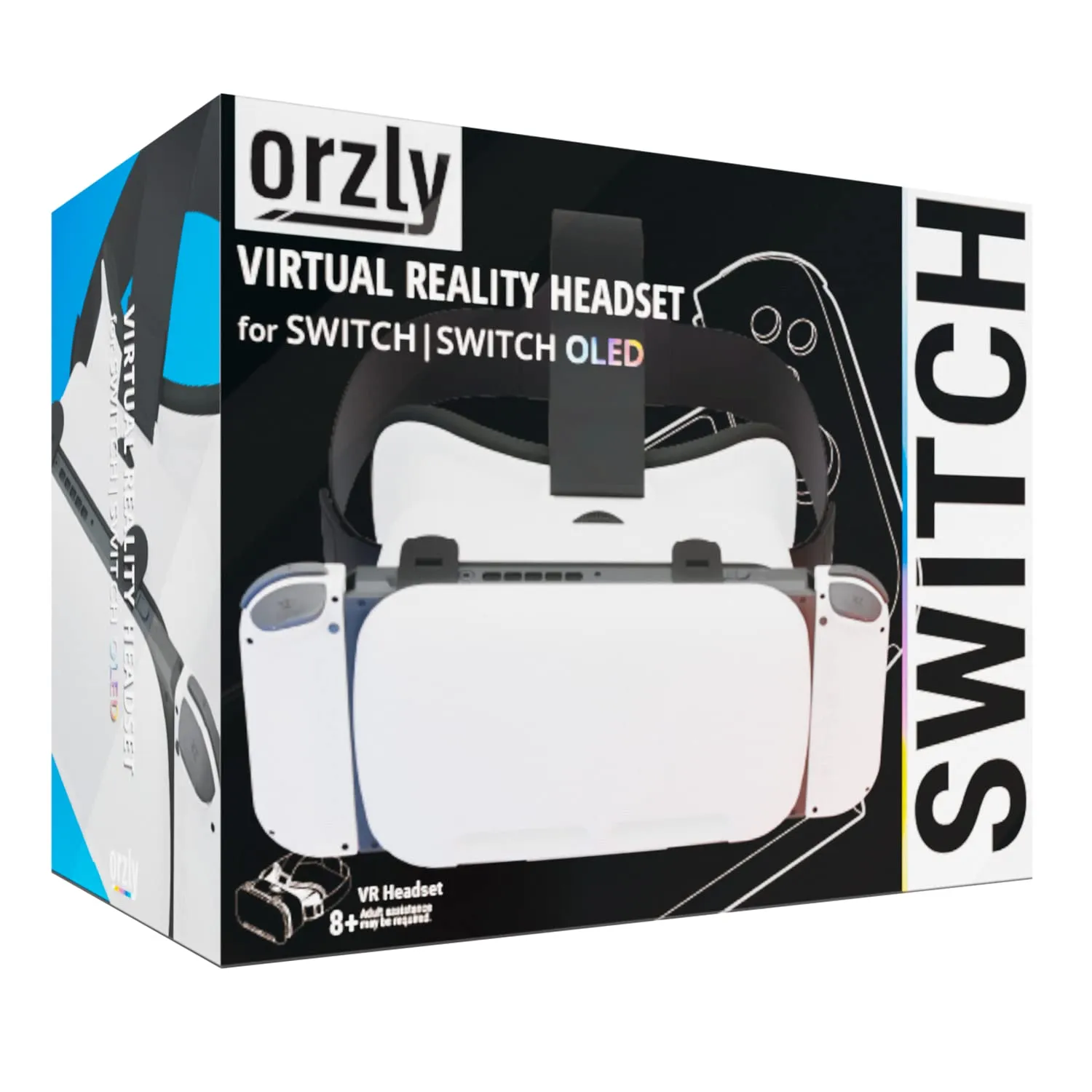 Orzly VR Headset per Nintendo Switch e Switch OLED, lenti regolabili, Bianco - immagine 2