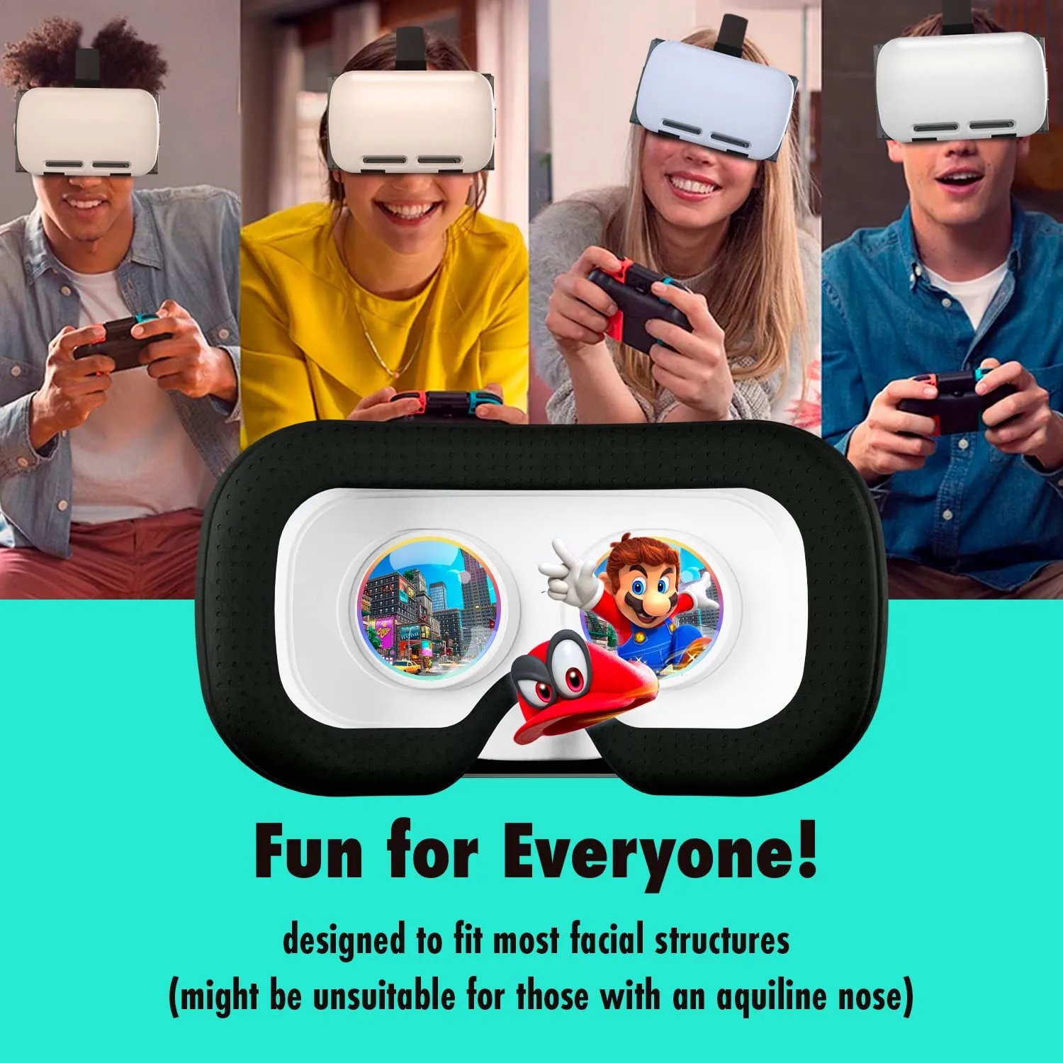 Orzly VR Headset per Nintendo Switch e Switch OLED, lenti regolabili, Bianco - immagine 6