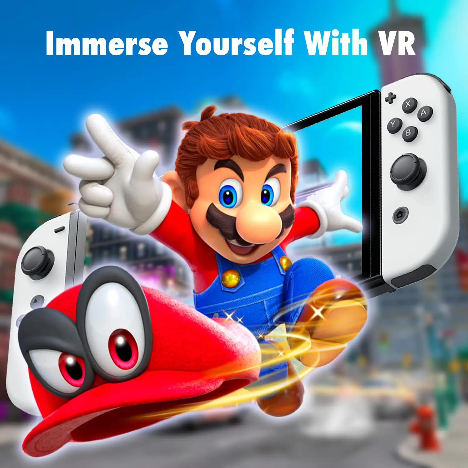 Orzly VR Headset per Nintendo Switch e Switch OLED, lenti regolabili, Bianco - immagine 8