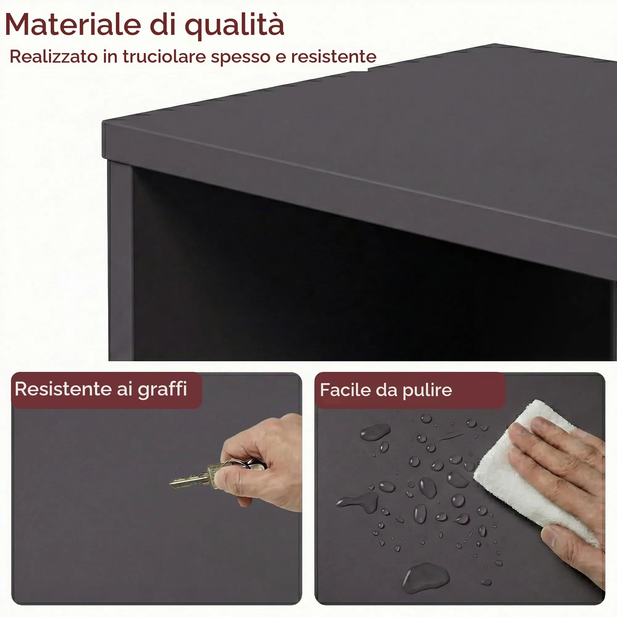 Vida Designs Oxford Libreria a Cubo 2 Ripiani, H54xW32xD24cm (Grigio) - immagine 6