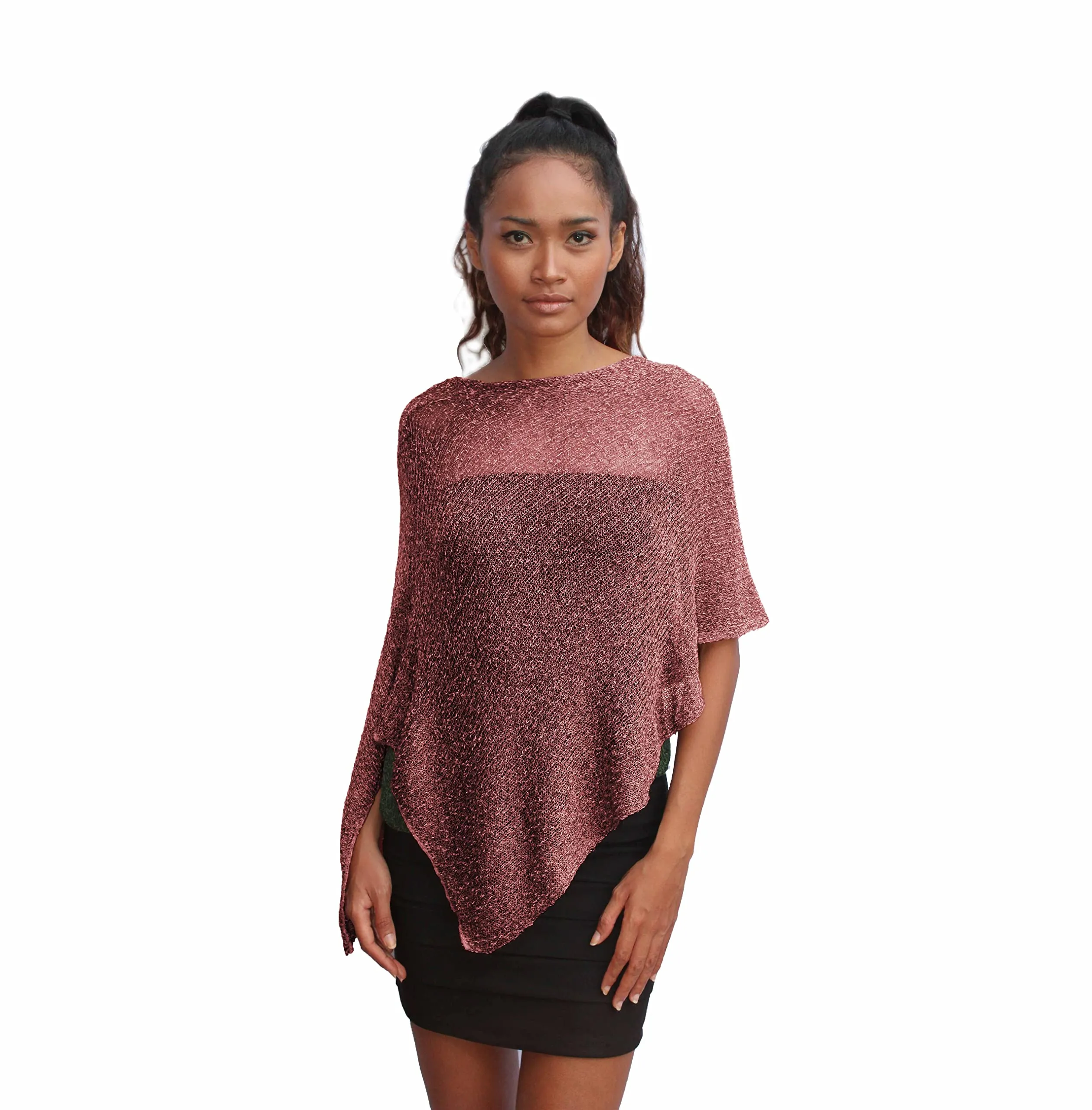 creazioni unique Poncho Coprispalle da Donna in Viscosa Termica con Essenza di Fiore di Ciliegio - Goji - immagine 1