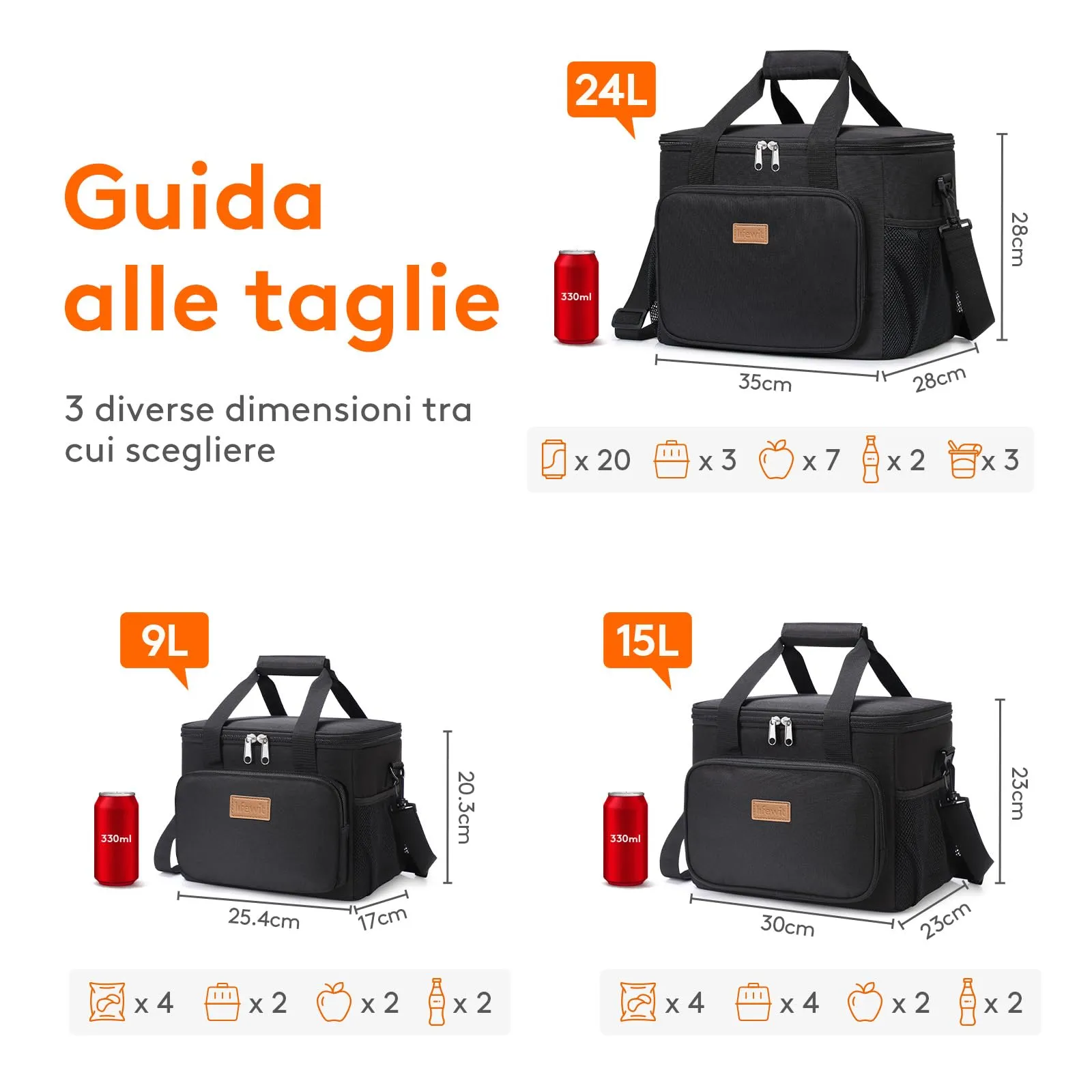 Lifewit Borsa Termica Porta Pranzo 24L - immagine 4