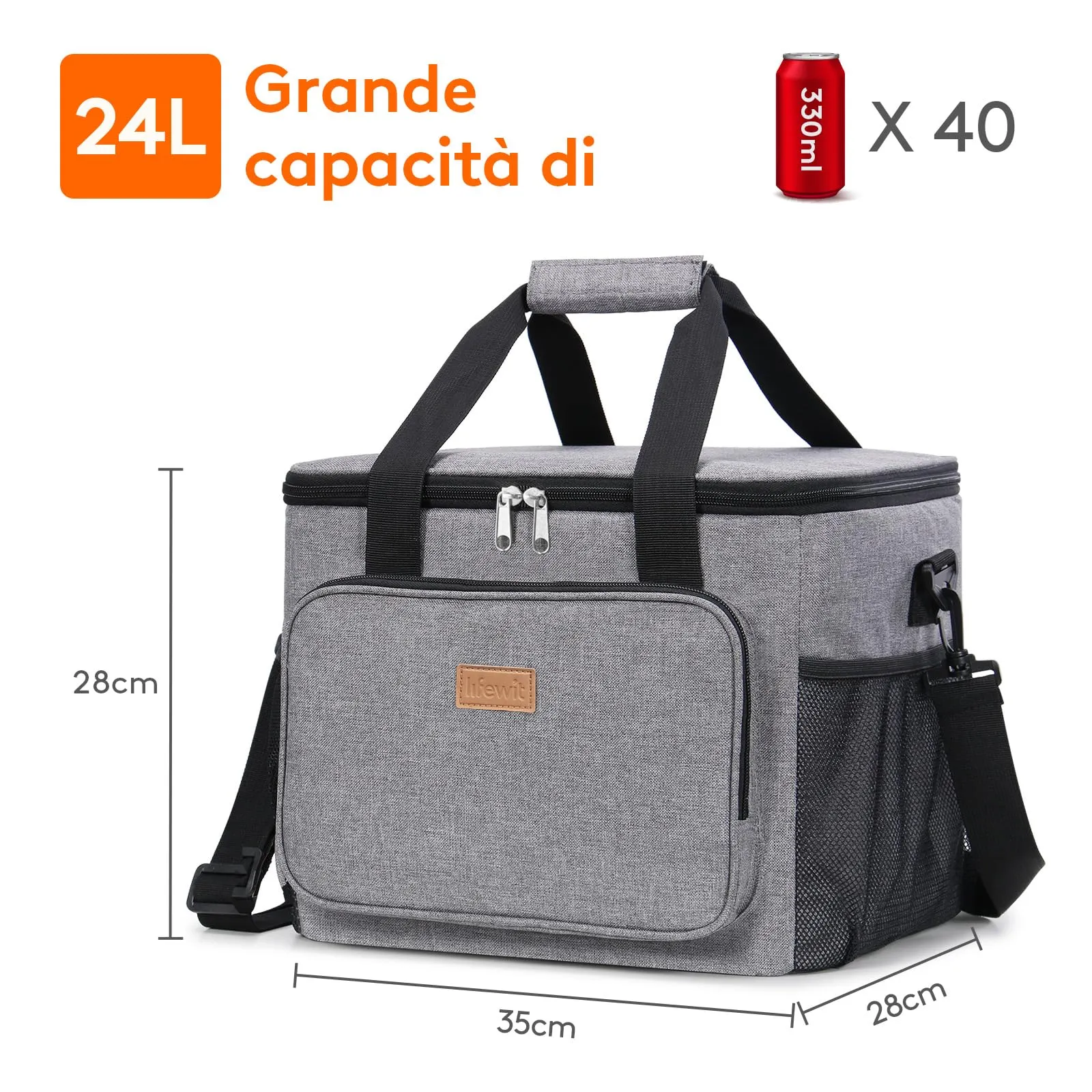 Lifewit Borsa Termica Porta Pranzo 24L - immagine 3