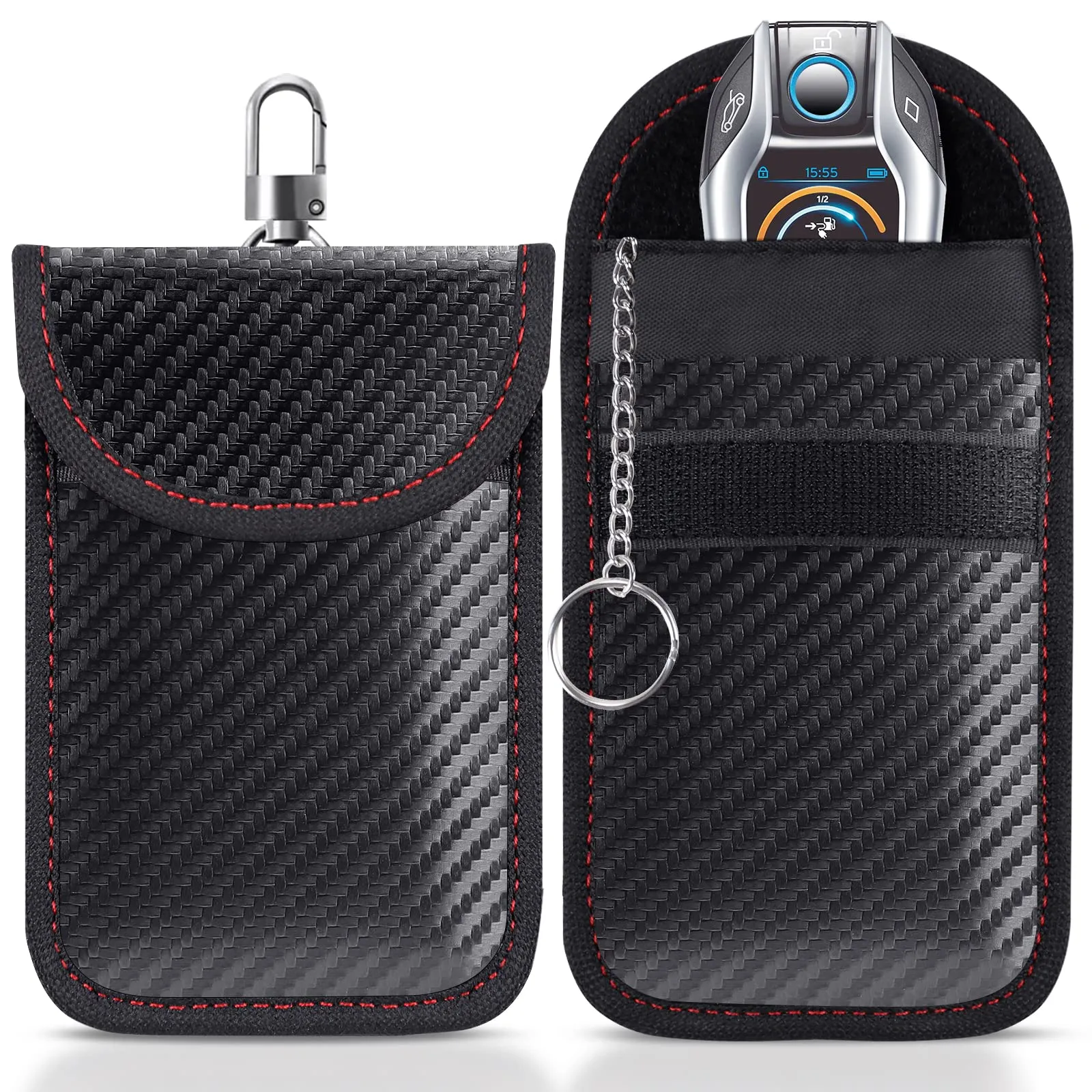 lanpard Custodia Portachiavi Auto RFID Keyless Antifurto, 2 Pack - immagine 1