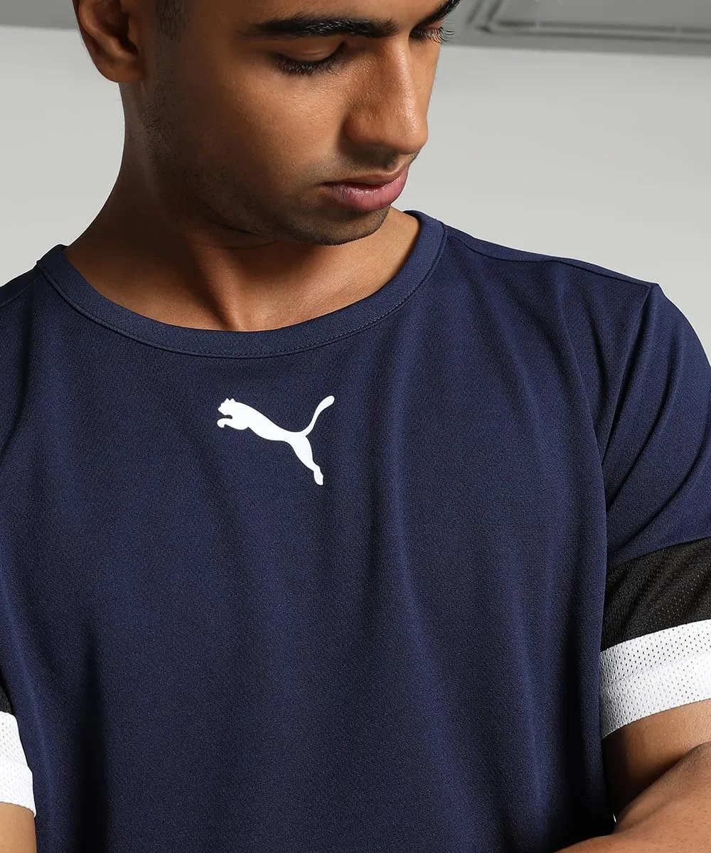Puma Teamrise Jersey Shirt, Peacoat-Puma Black-Puma White, L - immagine 3