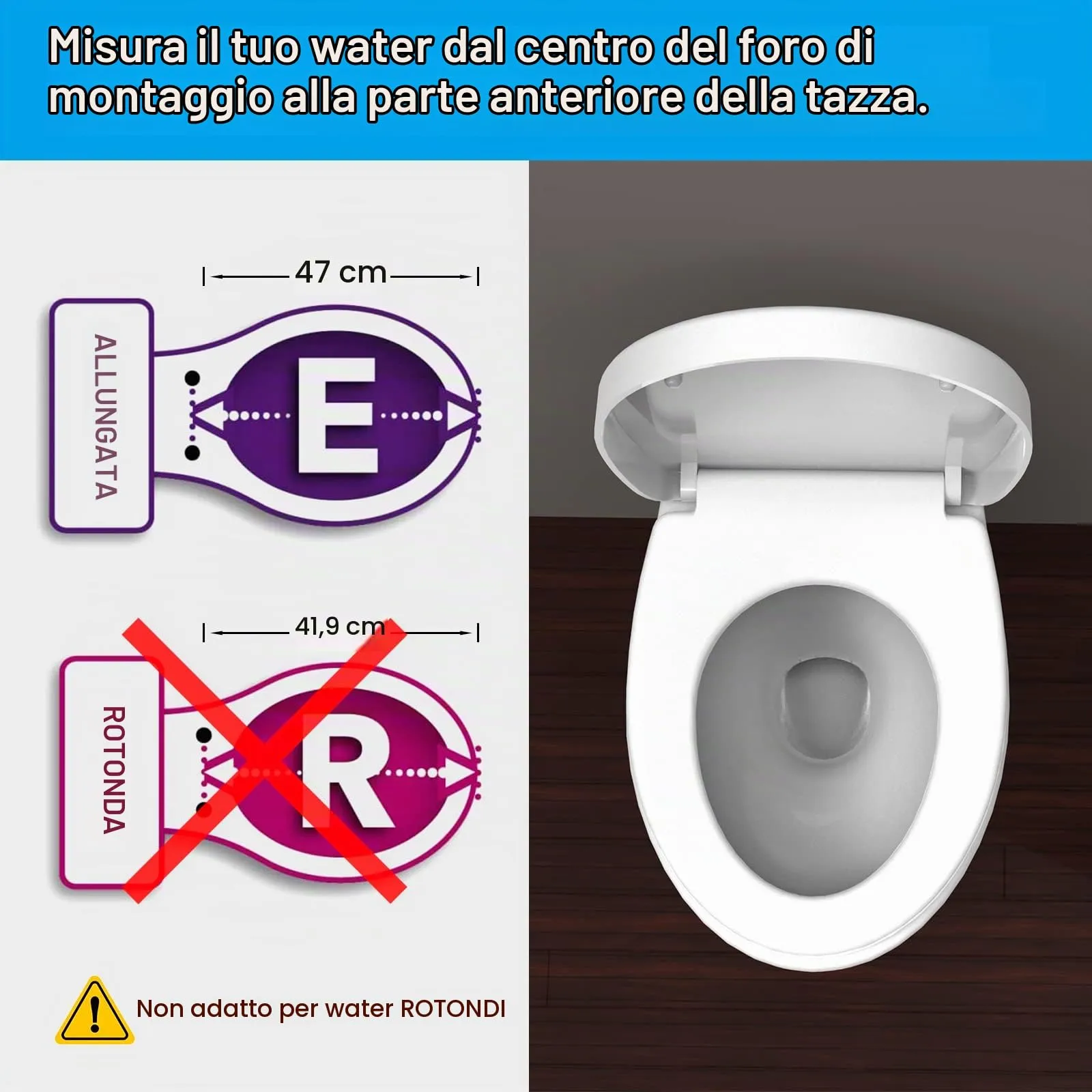 Ibergrif M41002 Sedile WC Forma O Chiusura Ammortizzata Bianco - immagine 7
