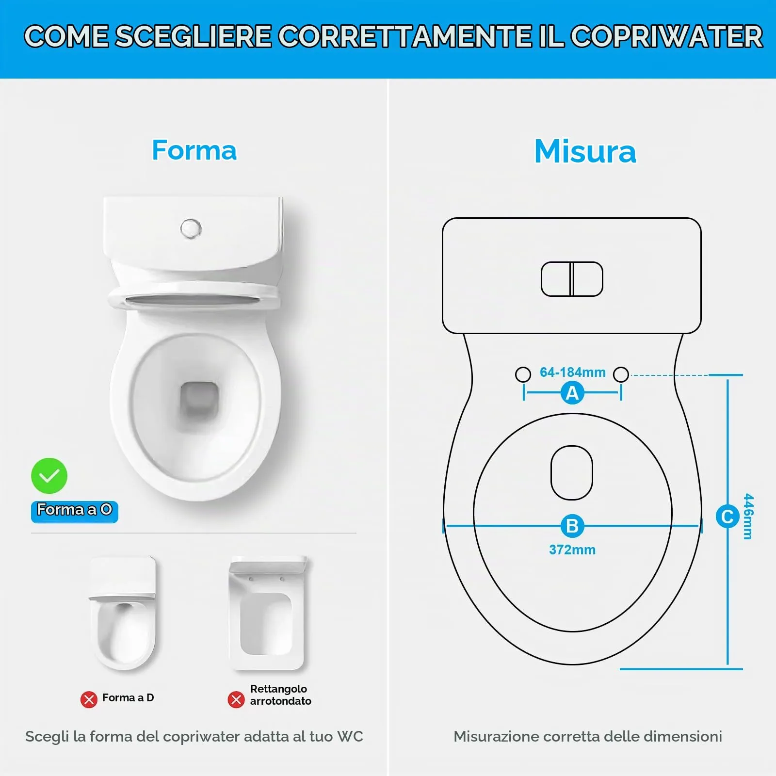 Ibergrif M41002 Sedile WC Forma O Chiusura Ammortizzata Bianco - immagine 8