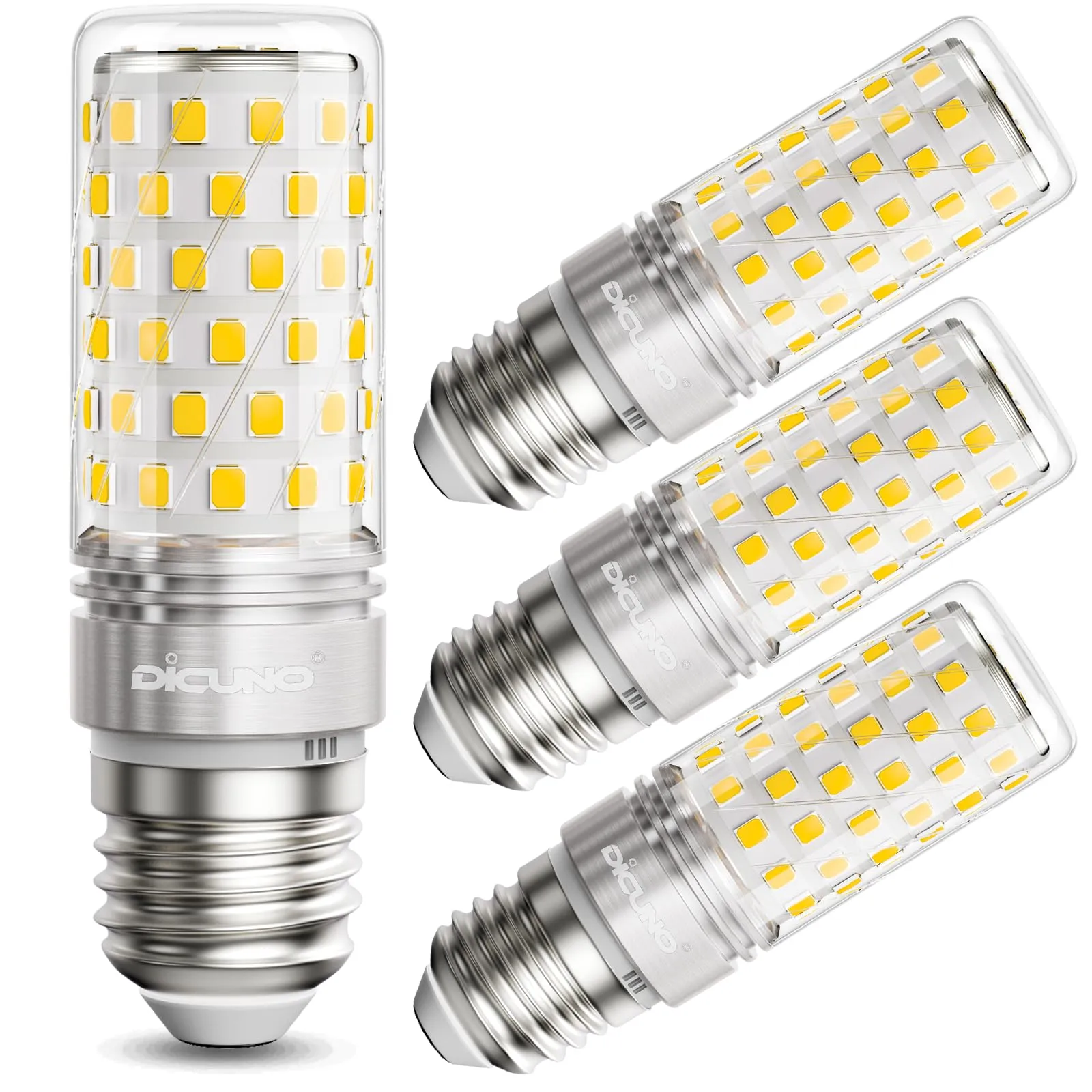 DiCUNO Lampadina LED E27 10W 4000K 1400lm, 4 Pezzi - immagine 1