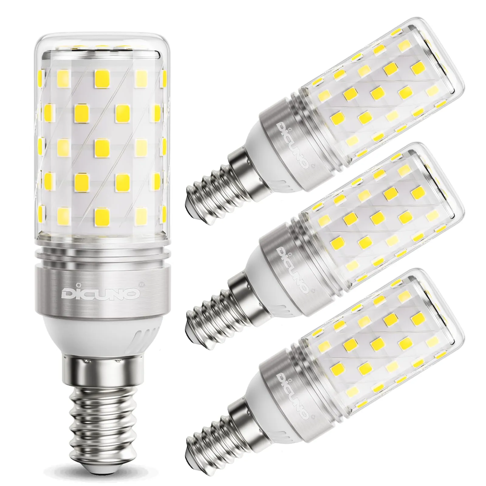 DiCUNO Lampadina LED E14 8W 6000K 1000lm, 4 Pezzi - immagine 1