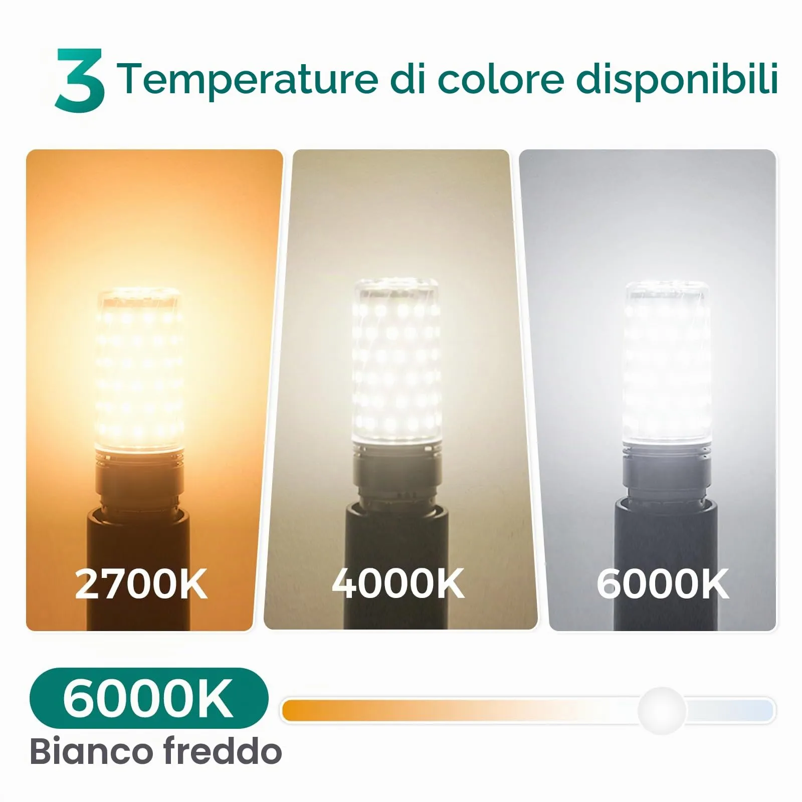 DiCUNO Lampadina LED B22 10W, 6000K, 1400lm, 2 Pezzi - immagine 6