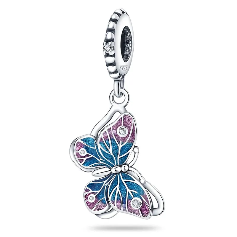 TINSLO Bead Charm in Argento Sterling 925 con Cubic Zirconia, Compatibile con Braccialetti e Collane Europei - immagine 1