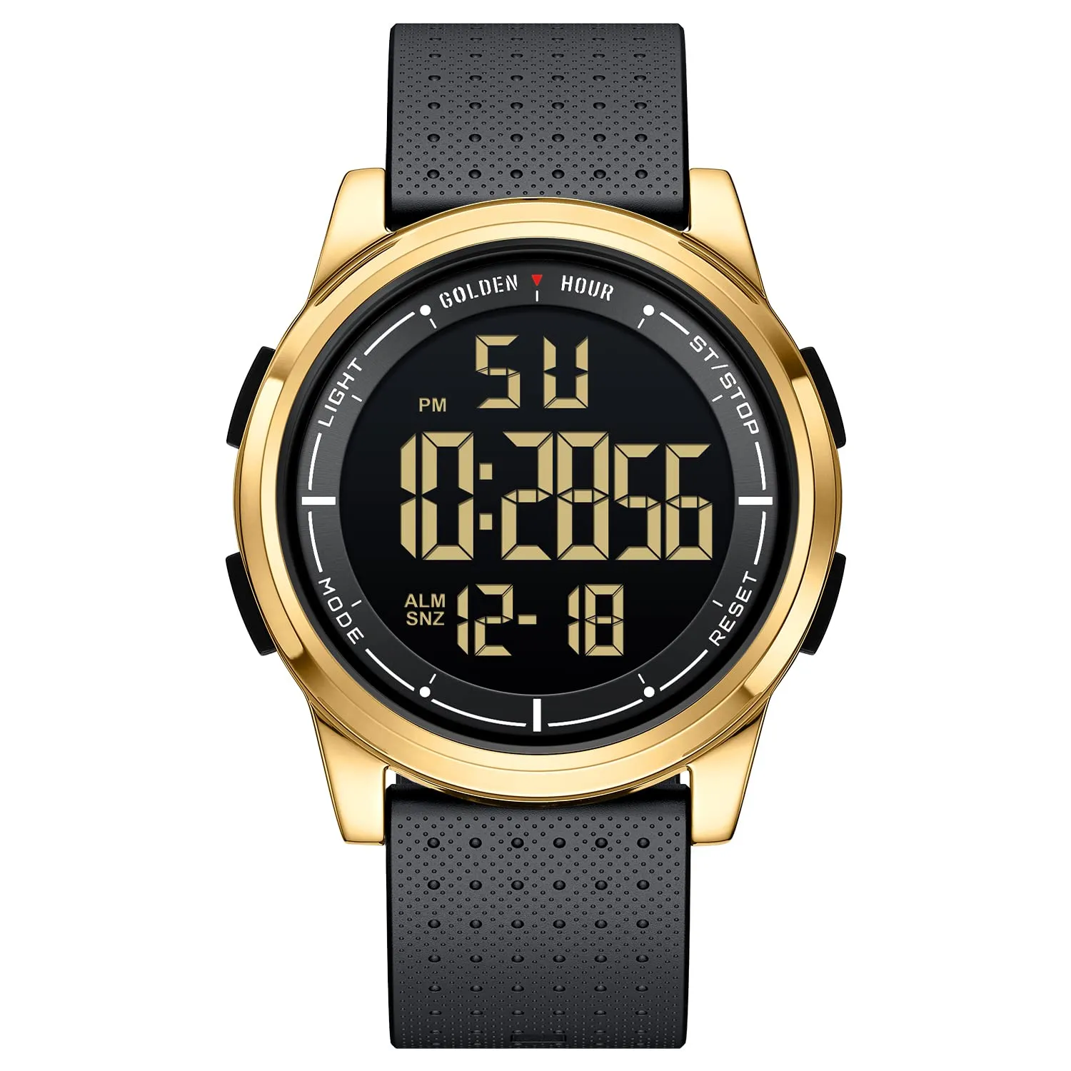 GOLDEN HOUR GH1313 Orologio Digitale Sport Impermeabile Ultra-Sottile con Cinturino in Gomma - immagine 1