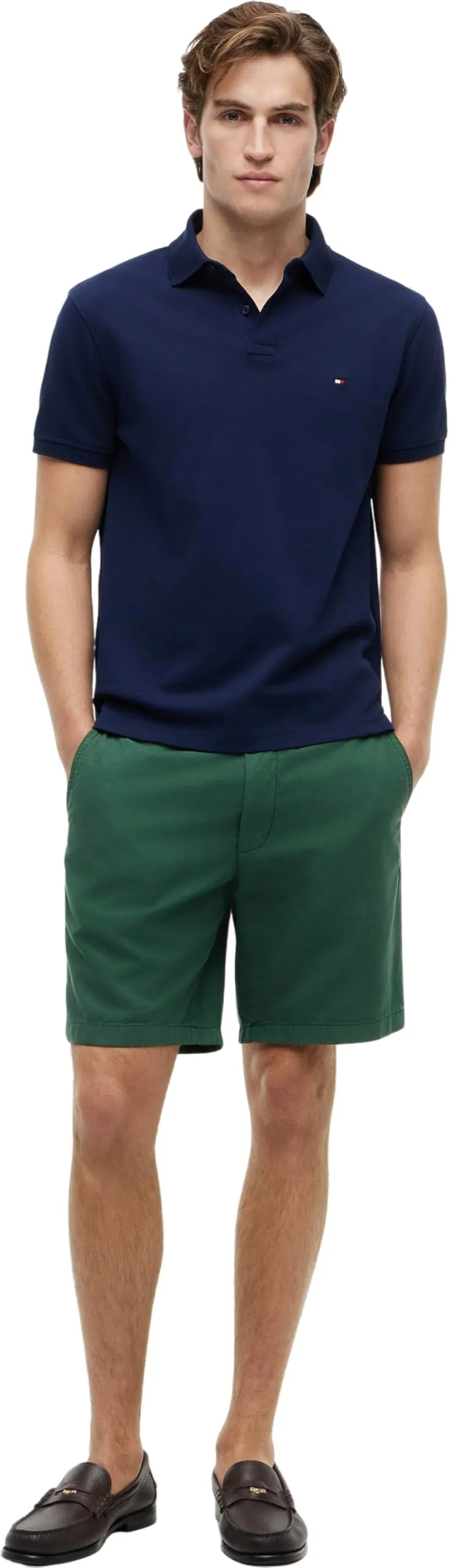 Tommy Hilfiger Polo Maniche Corte Uomo 1985 Regular Fit, Carbon Navy, XS - immagine 4
