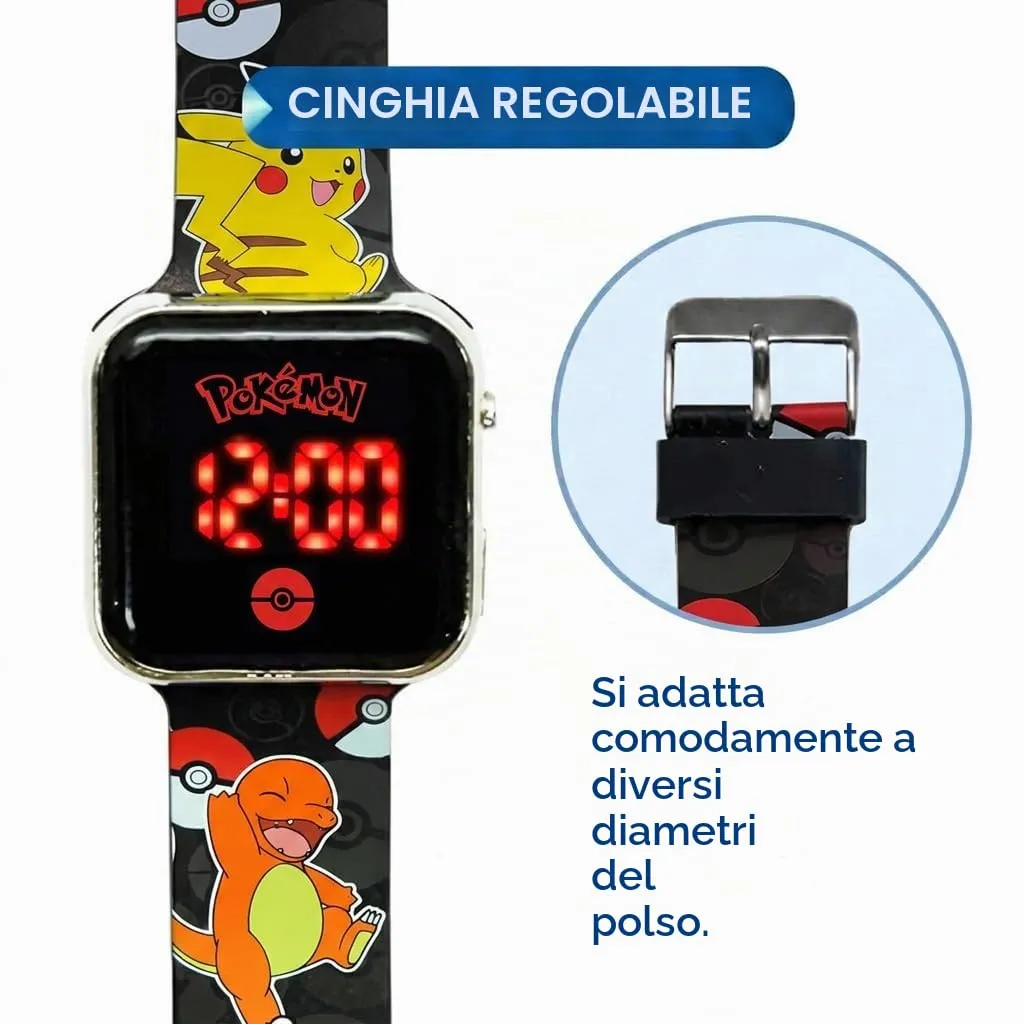 Nintendo Euroswan Pokemon LED Watch with Calendar POK4322 - immagine 3