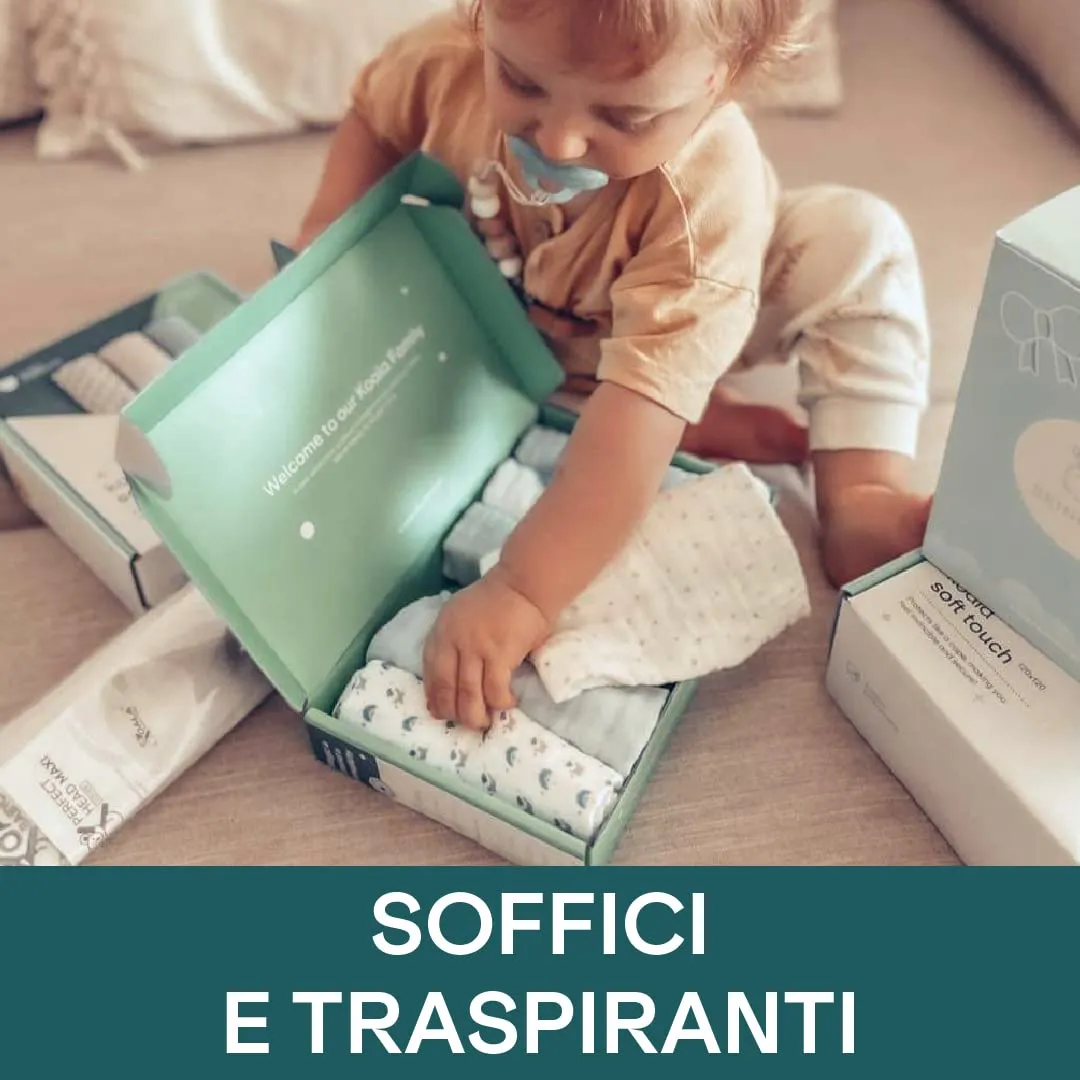 Koala Babycare Mussole Neonato 100% Cotone, 6 Pezzi 30x30cm, Azzurra - immagine 5