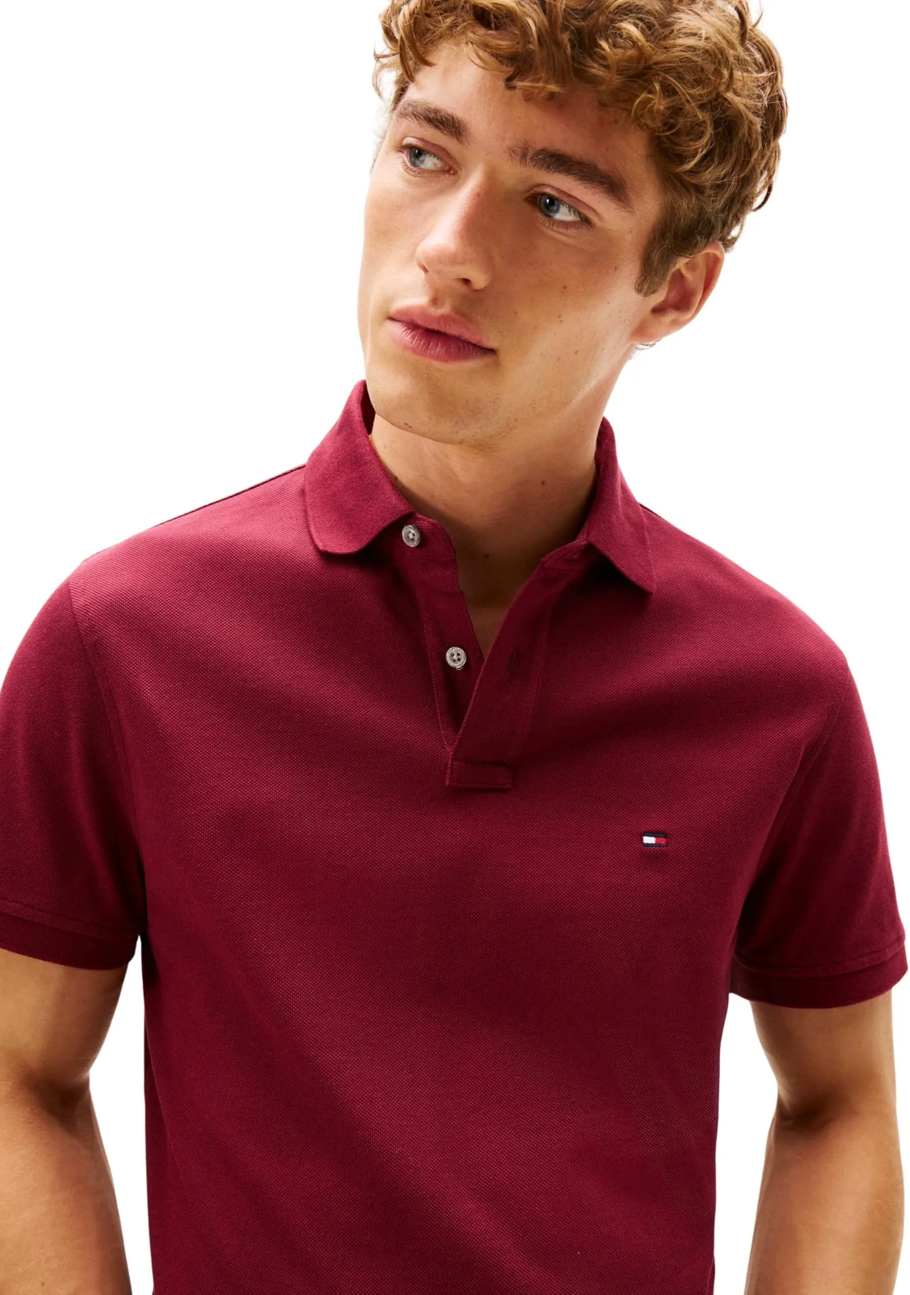 Tommy Hilfiger 1985 Regular Fit Polo Shirt, Burgundy, S - immagine 4