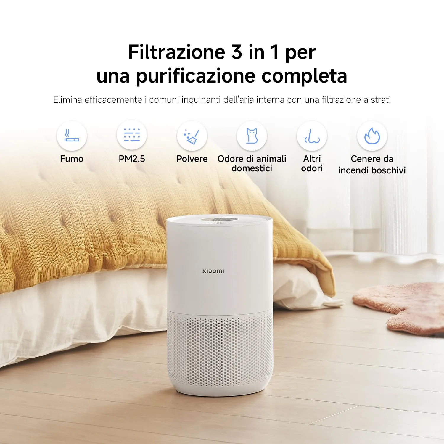 Xiaomi Smart Air Purifier 4 Compact, Filtro HEPA - immagine 11