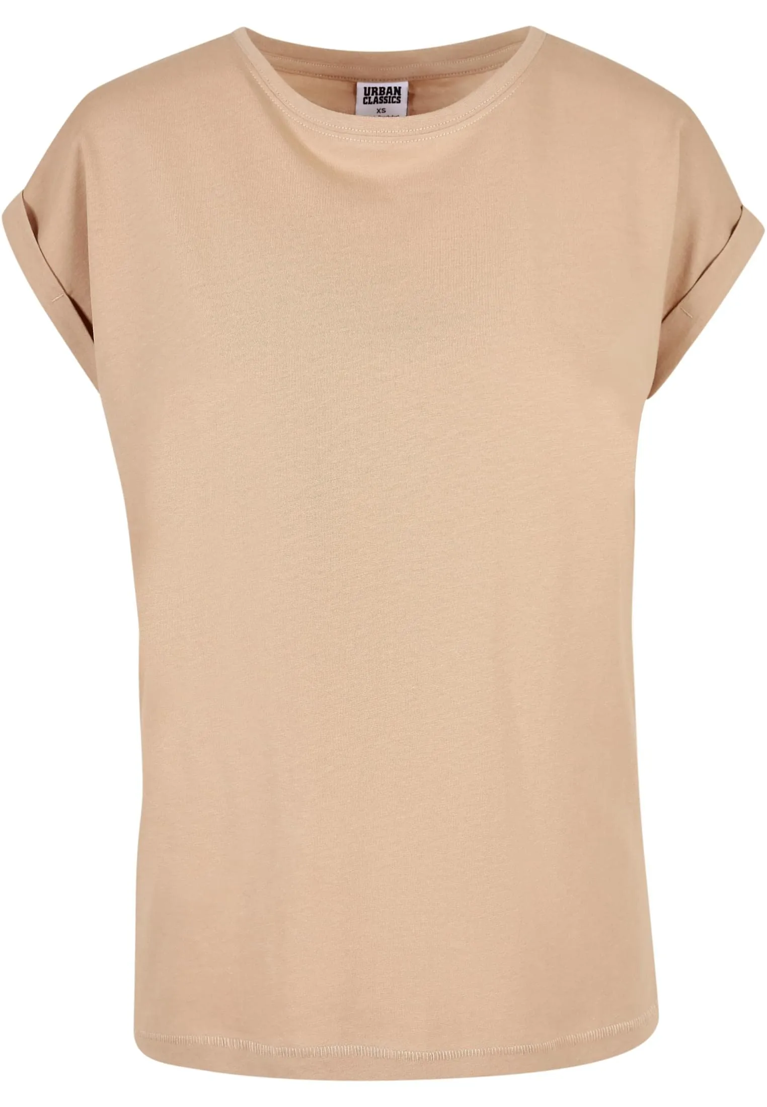 Urban Classics T-shirt da Donna con Manica Arrotolata in Cotone, Rosso Ciliegia, Taglia XXL - immagine 6