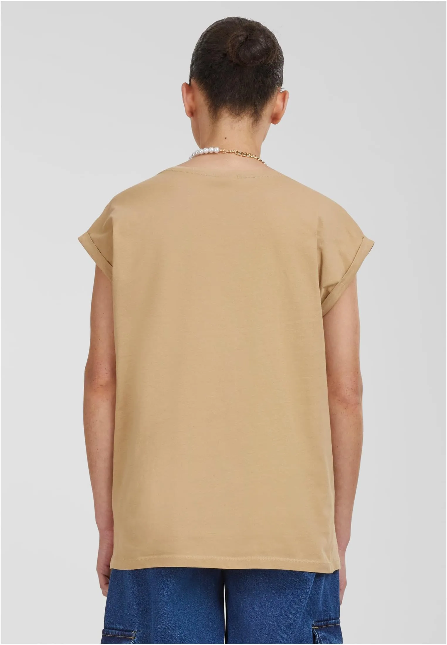 Urban Classics T-shirt da Donna con Manica Arrotolata in Cotone, Rosso Ciliegia, Taglia XXL - immagine 8