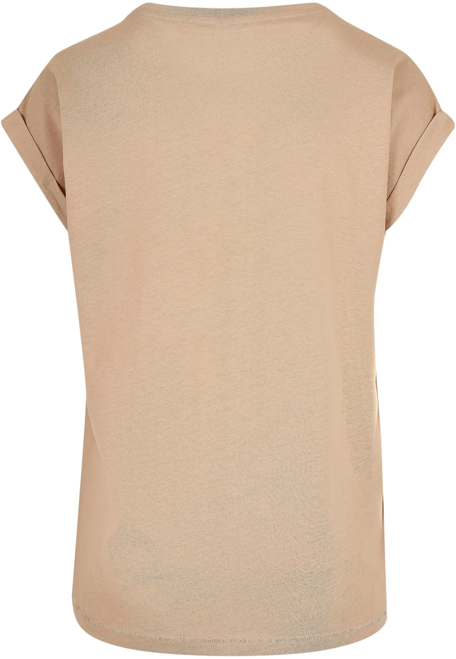 Urban Classics T-shirt da Donna con Maniche Arrotolate in Cotone, Rosso Ciliegia, Taglia XXL - immagine 5