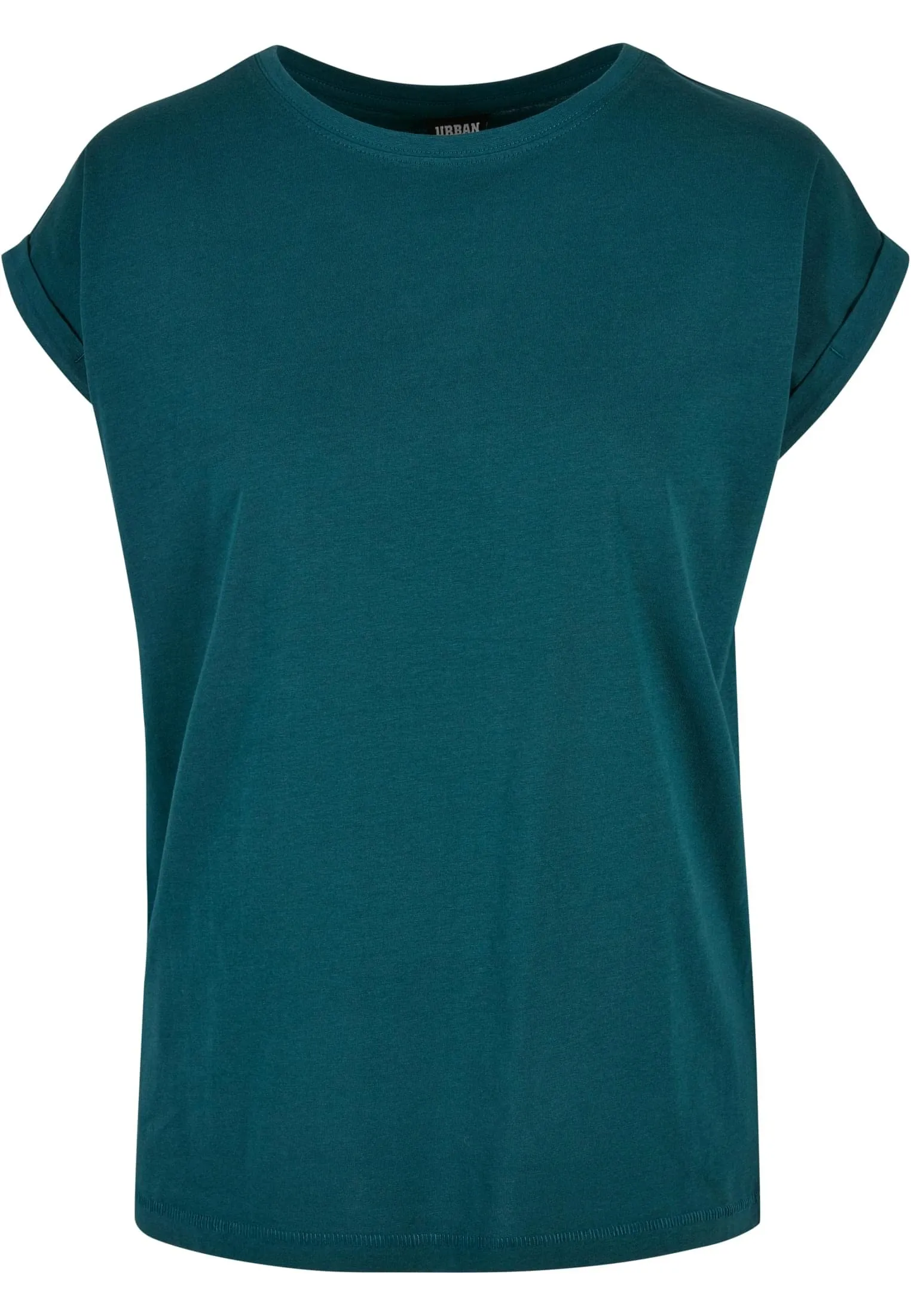 Urban Classics T-shirt da Donna con Manica Arrotolata, Cotone, Rosso Ciliegia, Taglia XXL - immagine 4