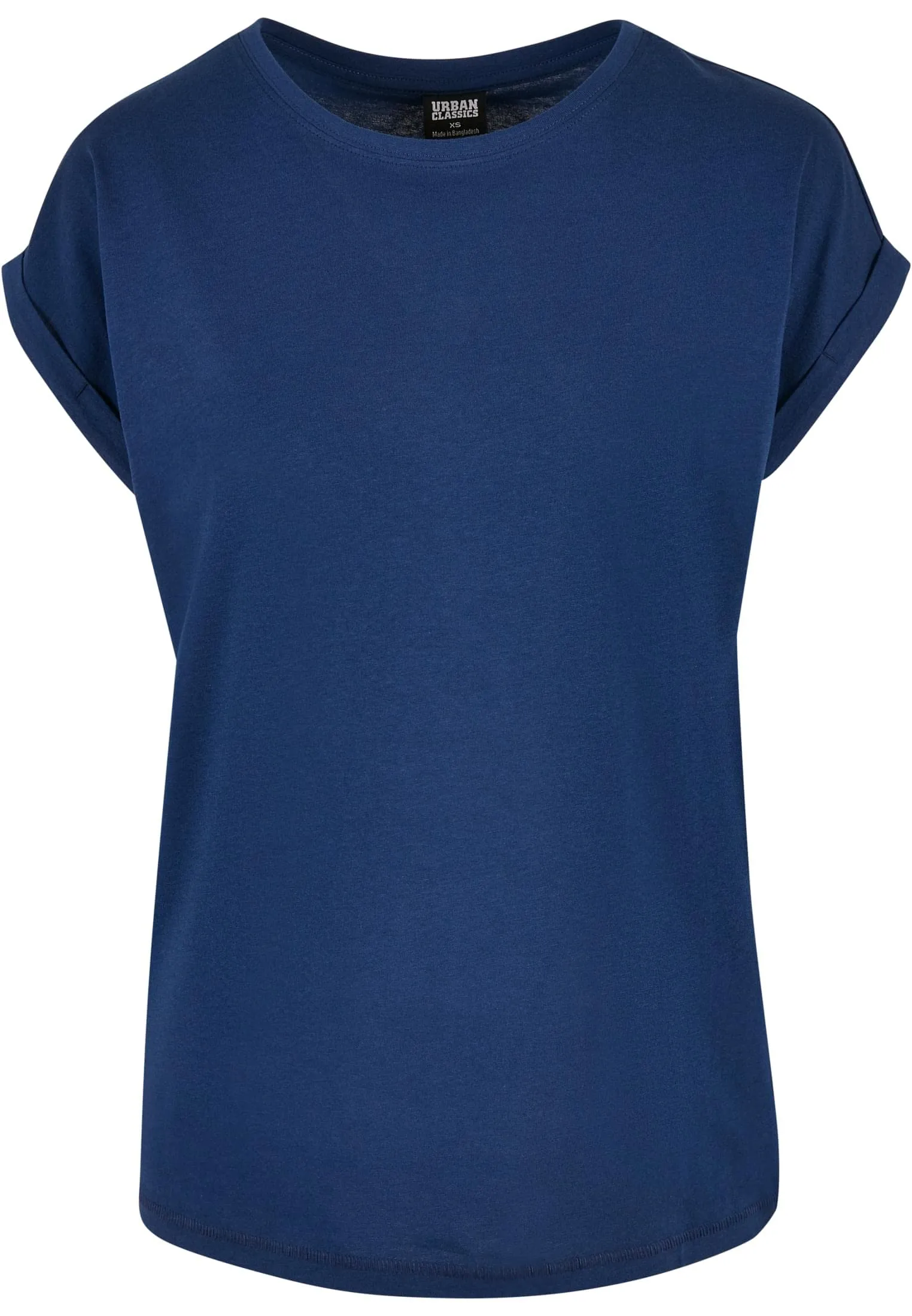 Urban Classics Donna T-shirt Manica Arrotolata in Cotone Scollo Rotondo Rosso Ciliegia XXL - immagine 4