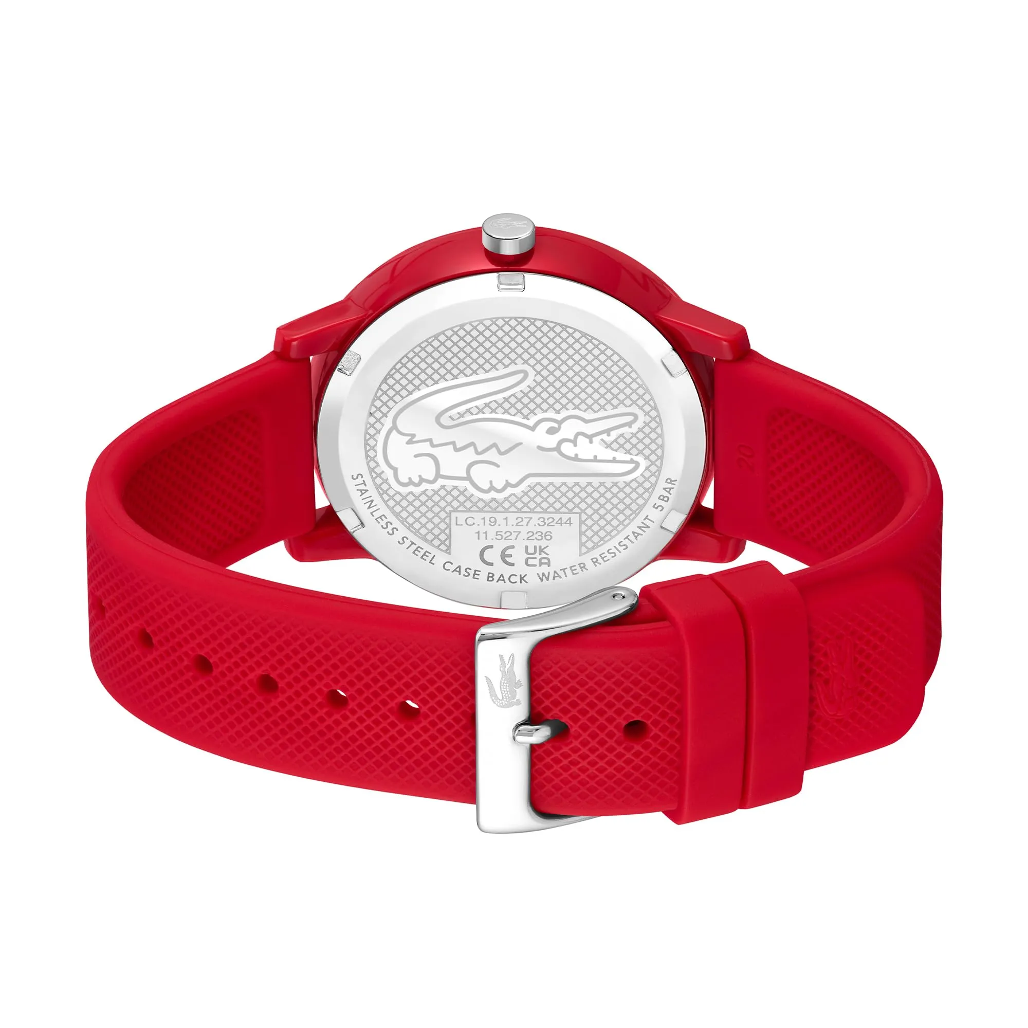 Lacoste 12.12 Orologio Analogico al Quarzo da Uomo con Cinturino in Silicone Rosso - 2011173 - immagine 3
