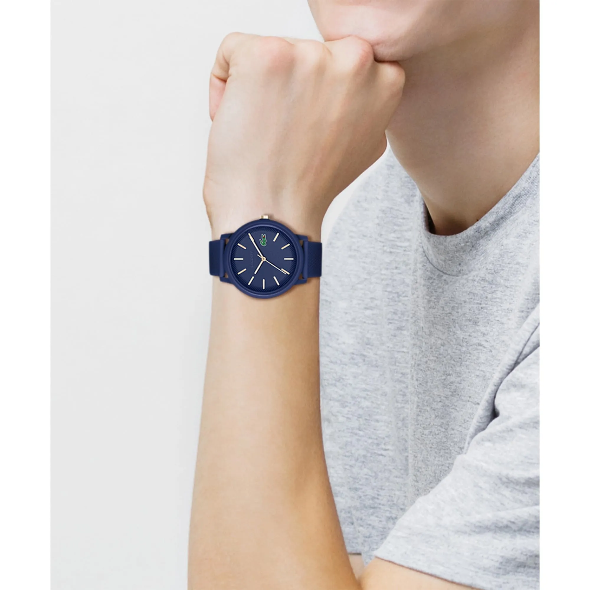 Lacoste 12.12 Orologio Analogico al Quarzo da Uomo con Cinturino in Silicone Blu Navy - 2011234 - immagine 4