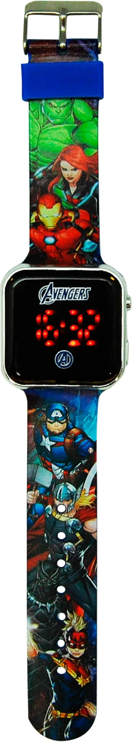 Marvel Kids Euroswan Avengers LED Watch AVG4706, Multicolore, One Size - immagine 1