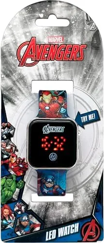 Marvel Kids Euroswan Avengers LED Watch AVG4706, Multicolore, One Size - immagine 4