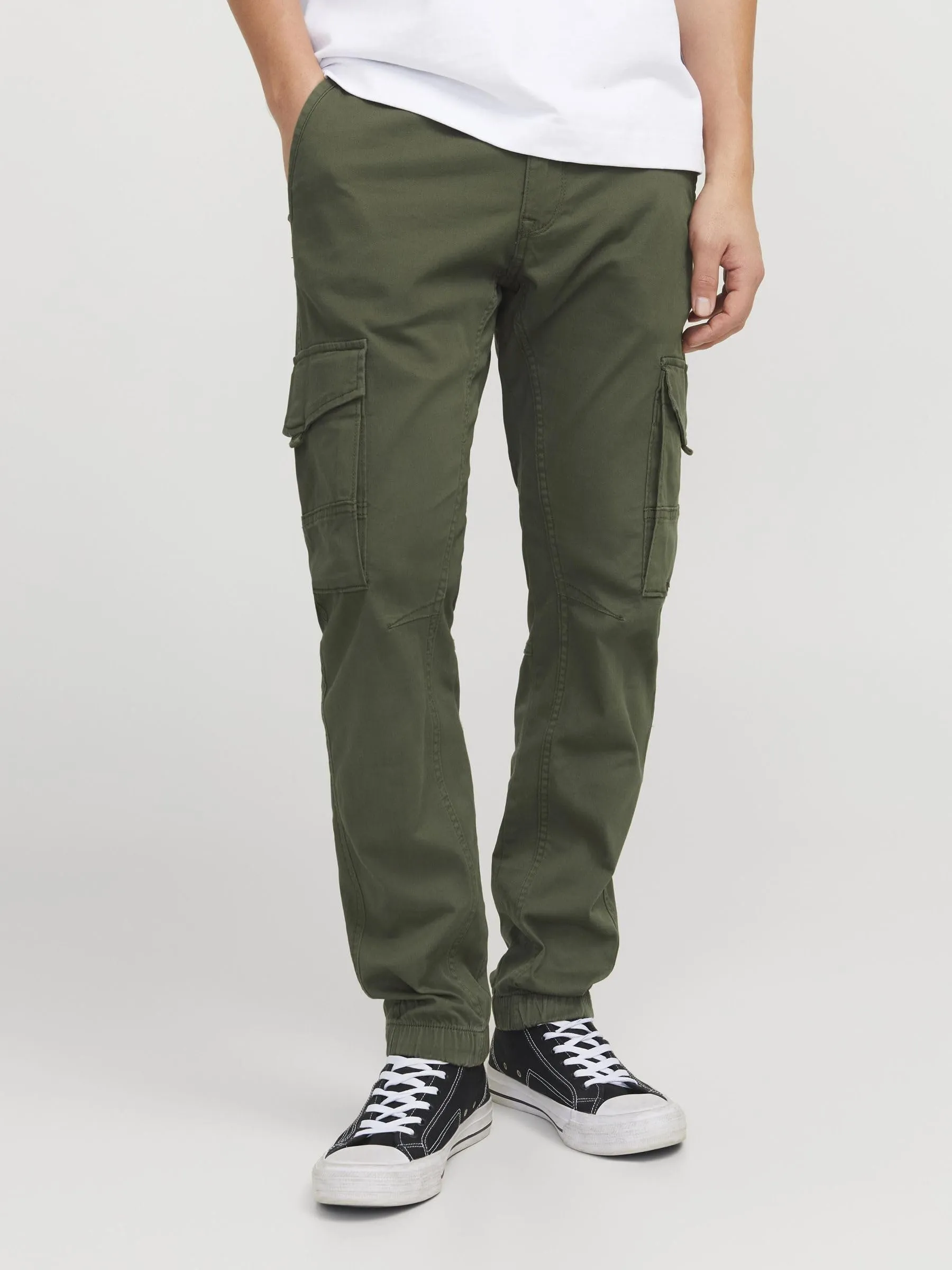 Jack & Jones Pantaloni Cargo Slim Fit, Olive, 33W x 32L - immagine 2