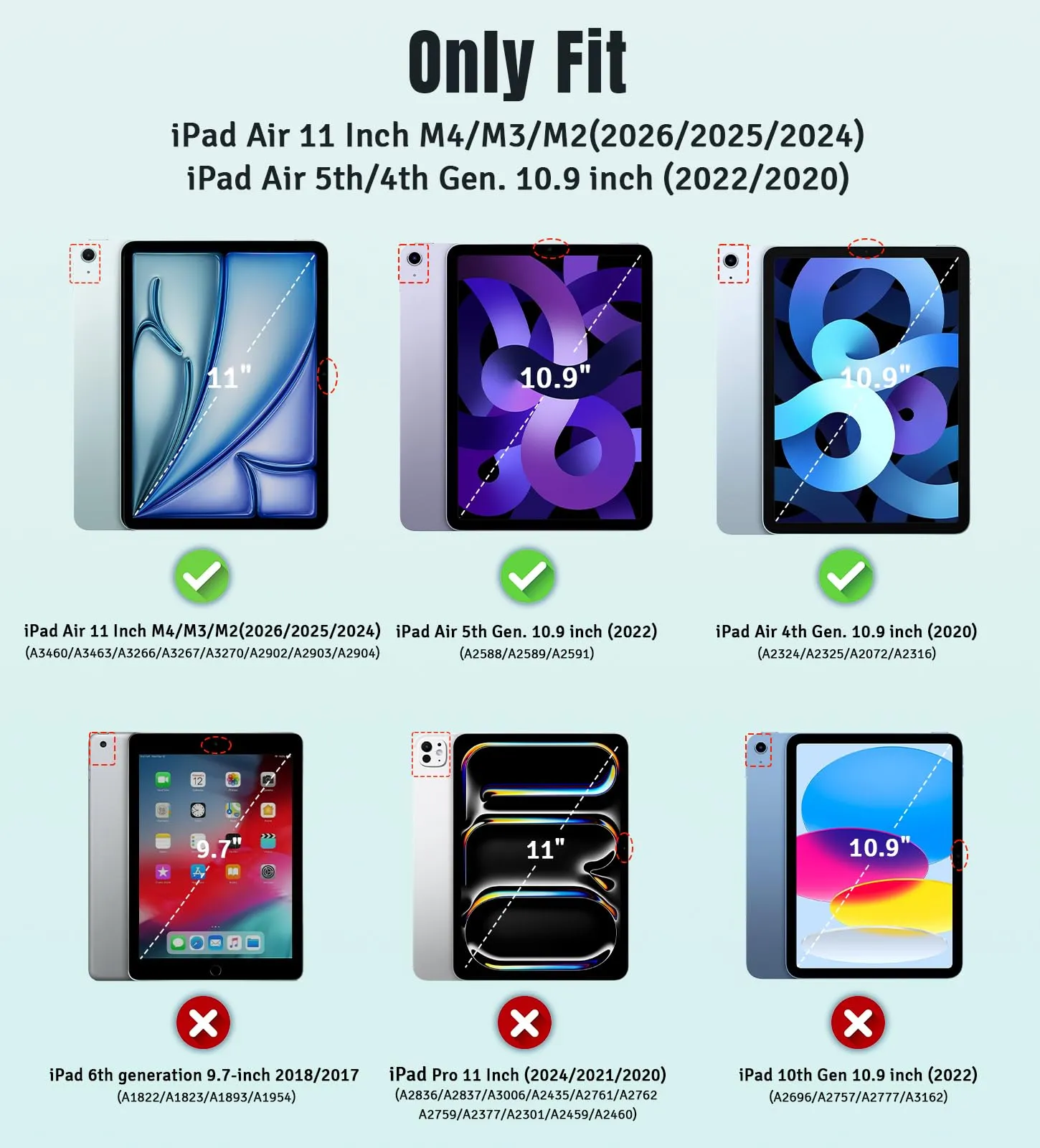 TiMOVO Cover per iPad Air 11" M4/M3/M2, Air 5a/4a Gen 10.9", Gemma Verde - immagine 2
