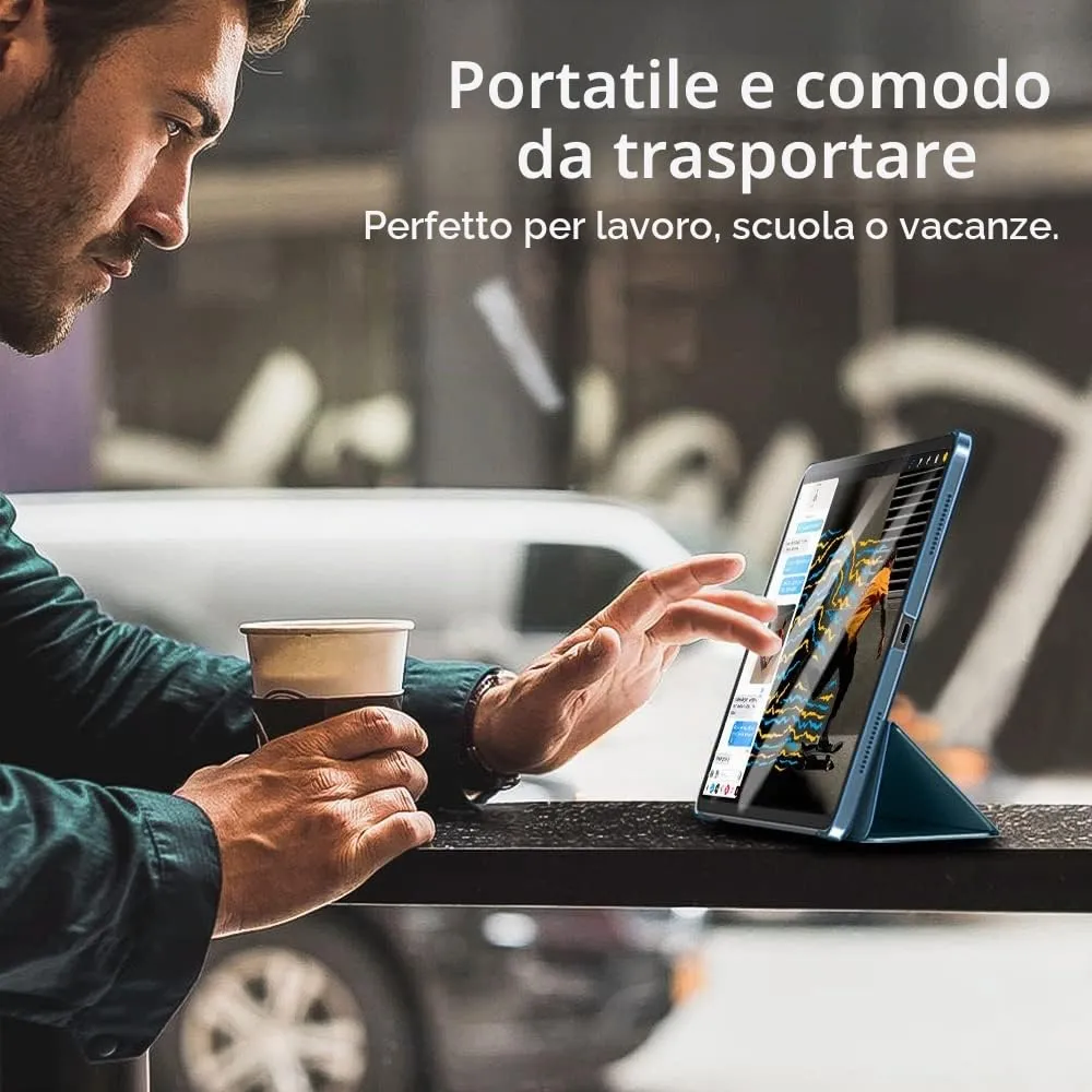 TiMOVO Cover per iPad Air 11" M4/M3/M2, Air 5a/4a Gen 10.9", Gemma Verde - immagine 7