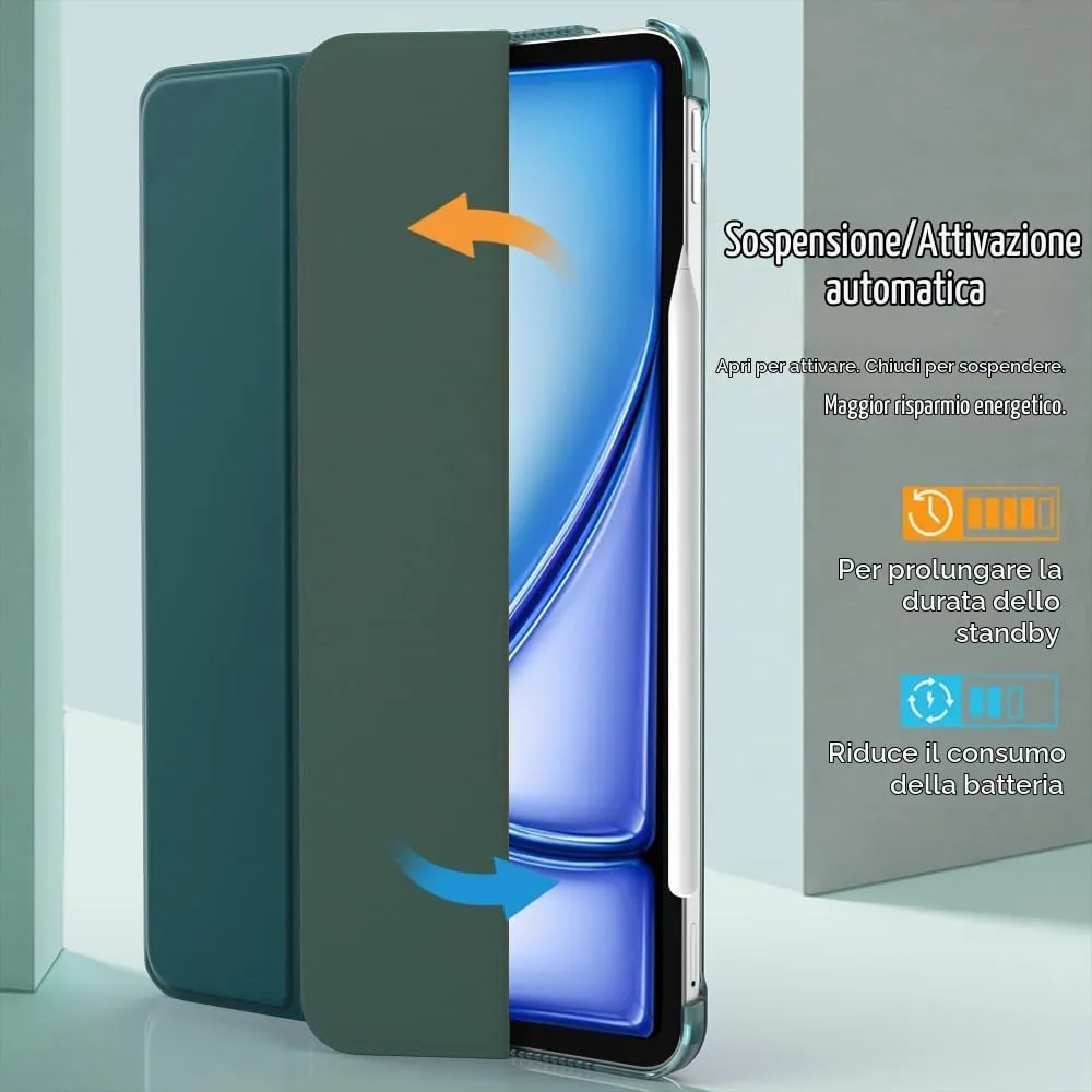 TiMOVO Cover per iPad Air 11" M4/M3/M2, Air 5a/4a Gen 10.9", Gemma Verde - immagine 8