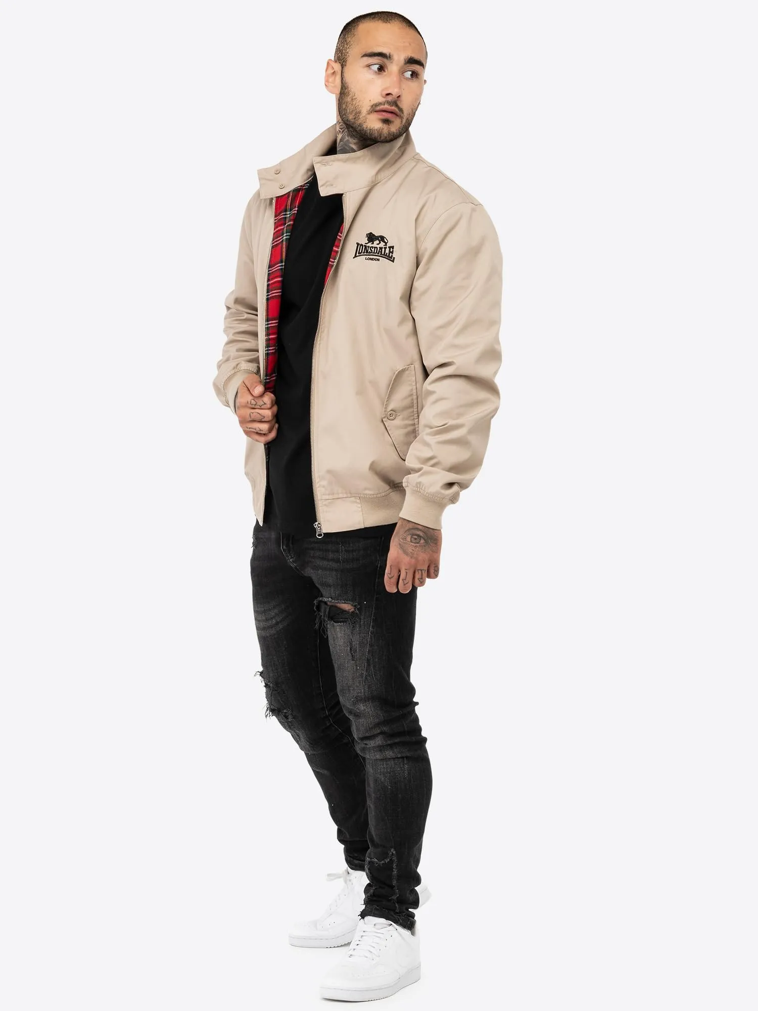 Lonsdale Classic Jacket - Sand/Black/Tartan - S - immagine 3