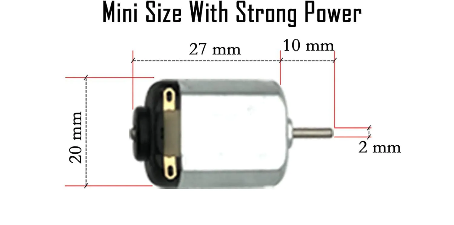 RUNCCI-YUN 8 Set DC Motori Modello 130 Mini Motori 1.5V-3V 15000-16500RPM con Interruttori a Bilanciere, Eliche e Custodia Batteria AA per DIY Modelli Auto e Barche - immagine 3