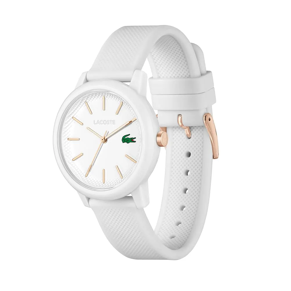 Lacoste 12.12 Orologio Analogico al Quarzo da Donna - Cinturino in Silicone Bianco - 2001211 - immagine 2