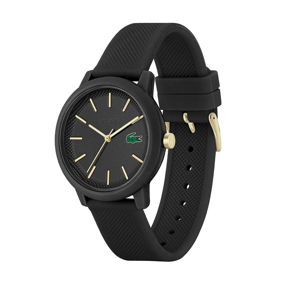 Lacoste 12.12 Analog Quartz Men's Watch - Black Silicone Strap - 2011233 - immagine 2