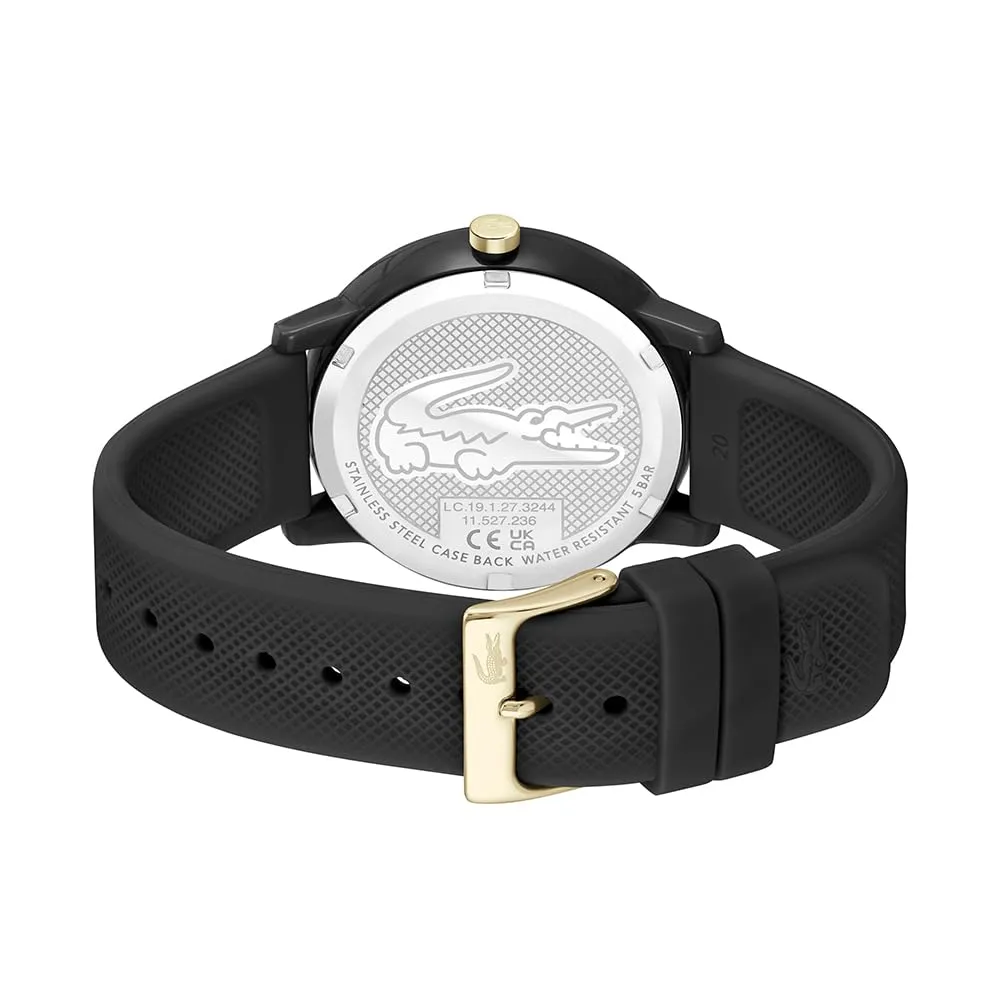 Lacoste 12.12 Analog Quartz Men's Watch - Black Silicone Strap - 2011233 - immagine 3