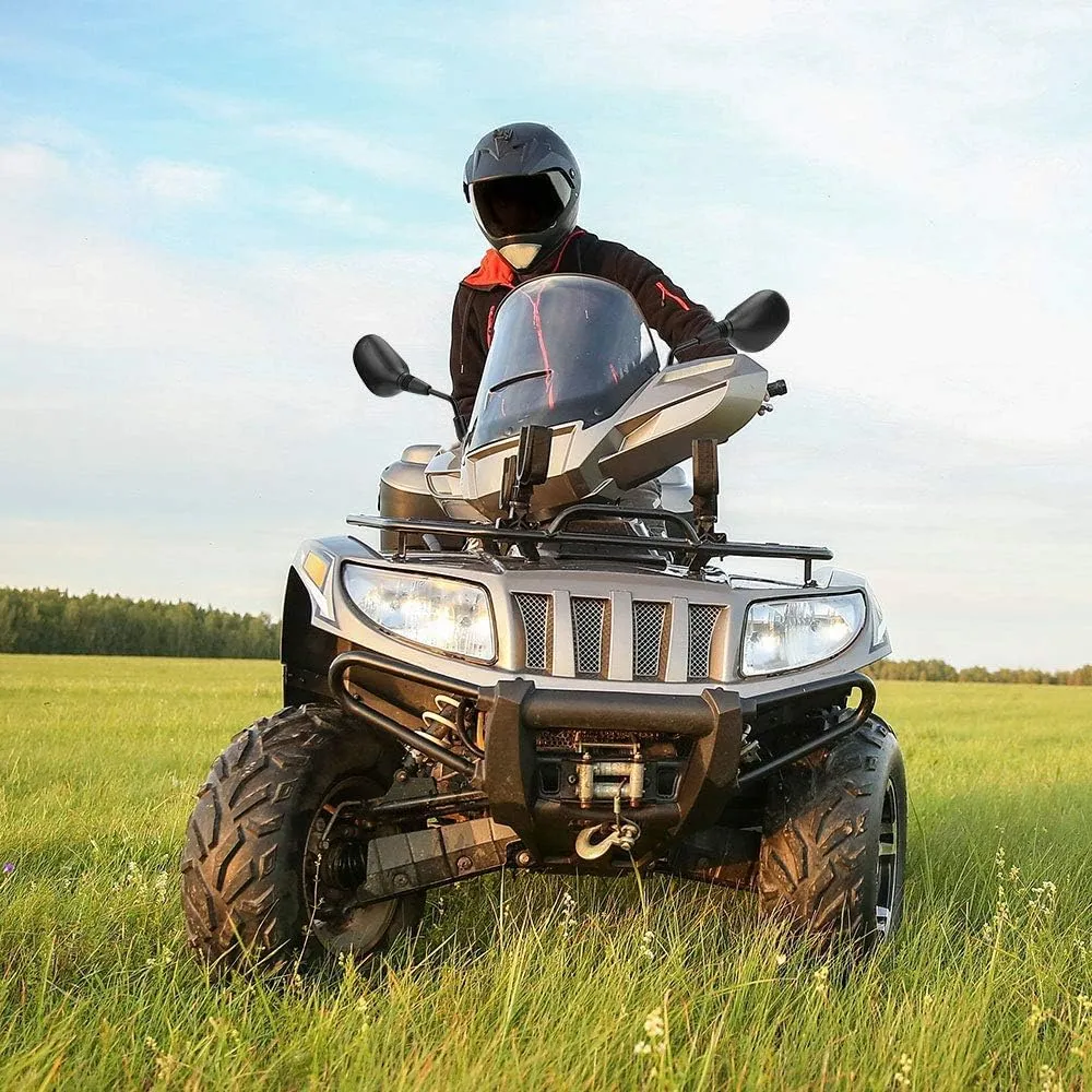 KEMIMOTO Specchietti Retrovisore Universali per Moto ATV, E24 Omologati, Filettatura 8mm e 10mm - immagine 9
