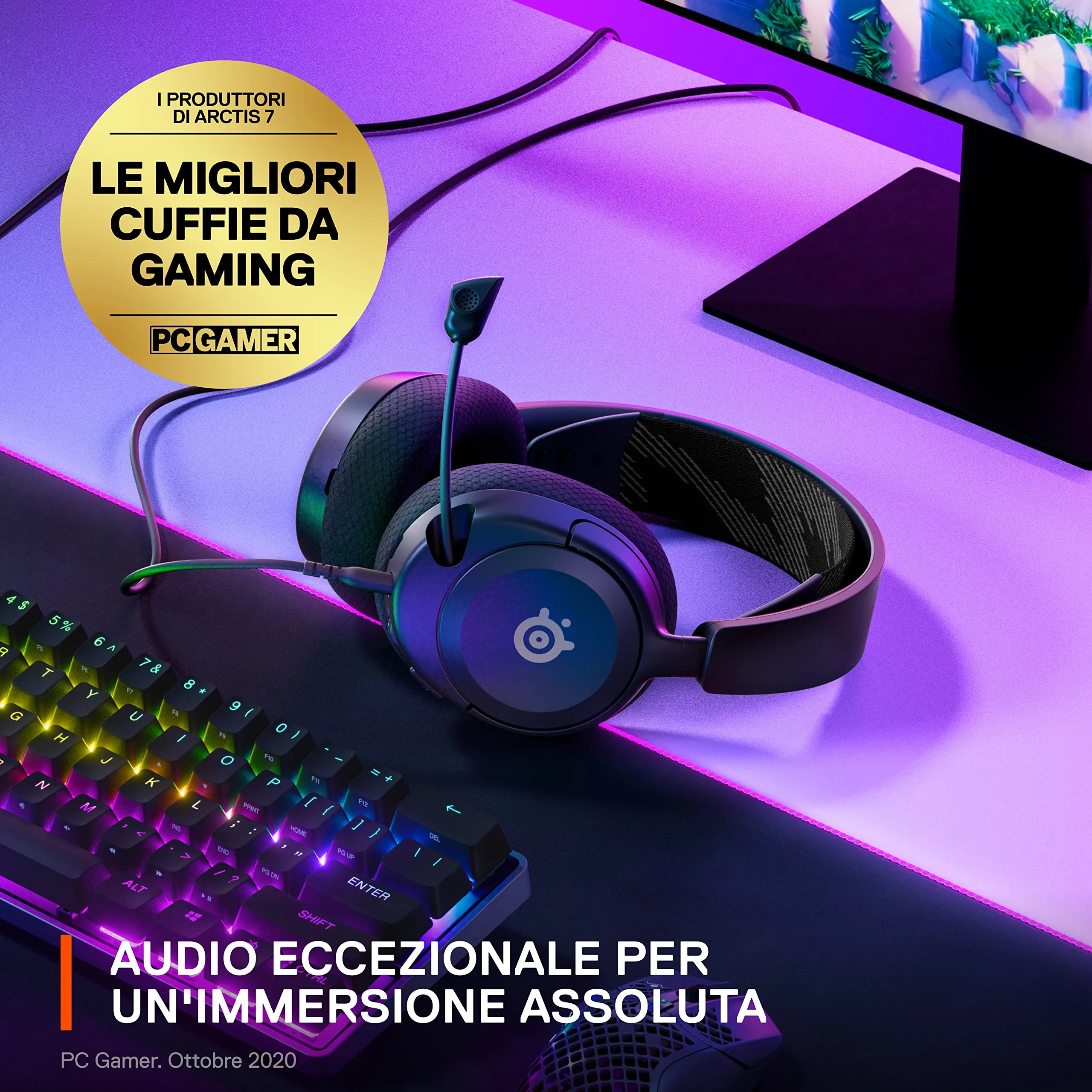 SteelSeries Arctis Nova 1 Cuffie da gaming PC, PS5, PS4, Switch, Xbox - Nero - immagine 5