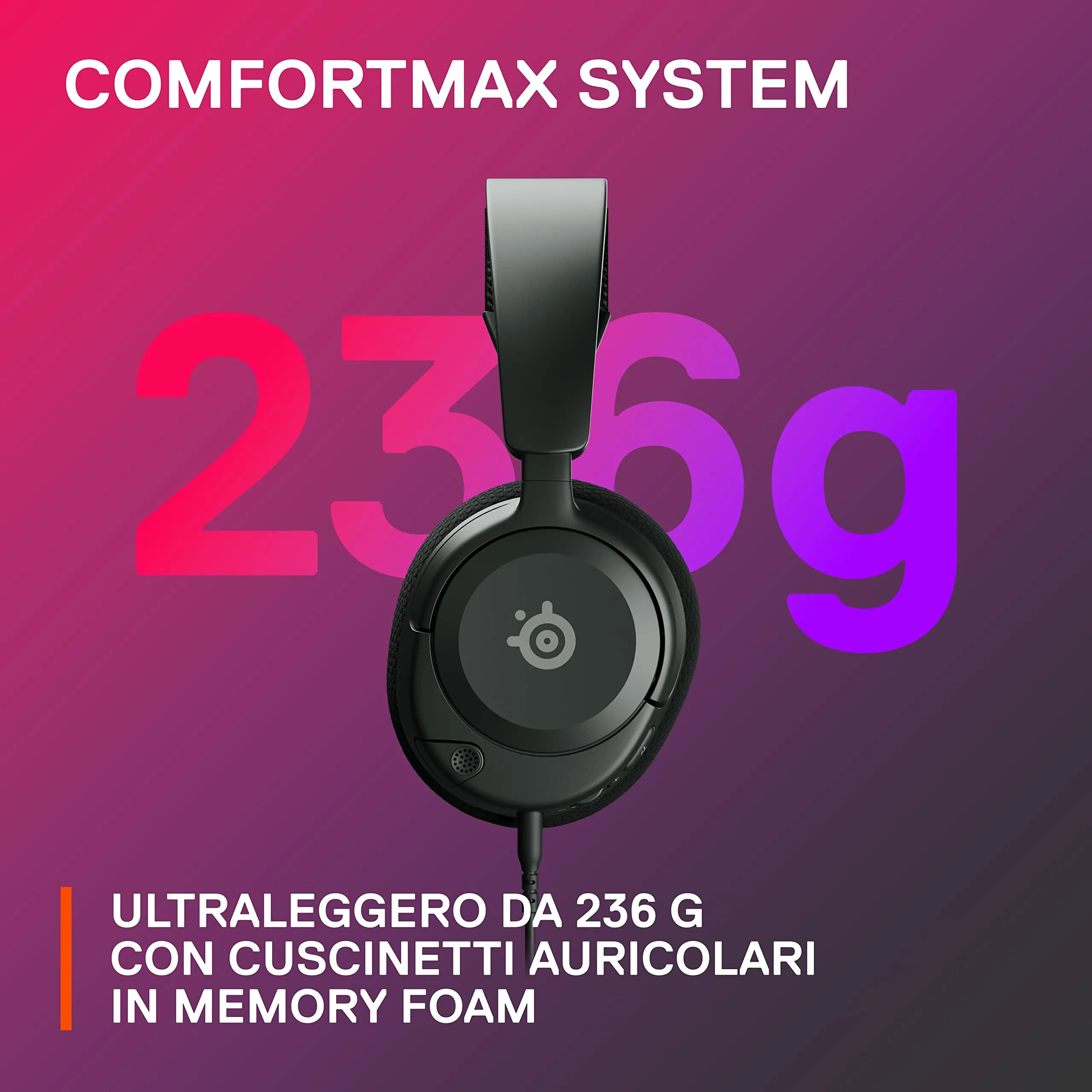 SteelSeries Arctis Nova 1 Cuffie da gaming PC, PS5, PS4, Switch, Xbox - Nero - immagine 8