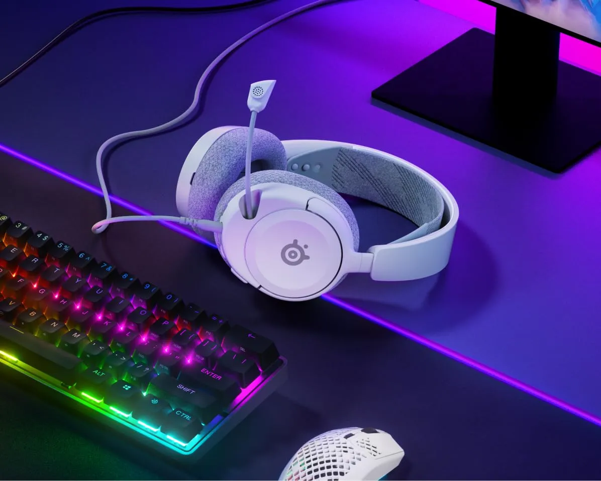 SteelSeries Arctis Nova 1 Cuffie da Gaming Multisistema - Bianco - immagine 2