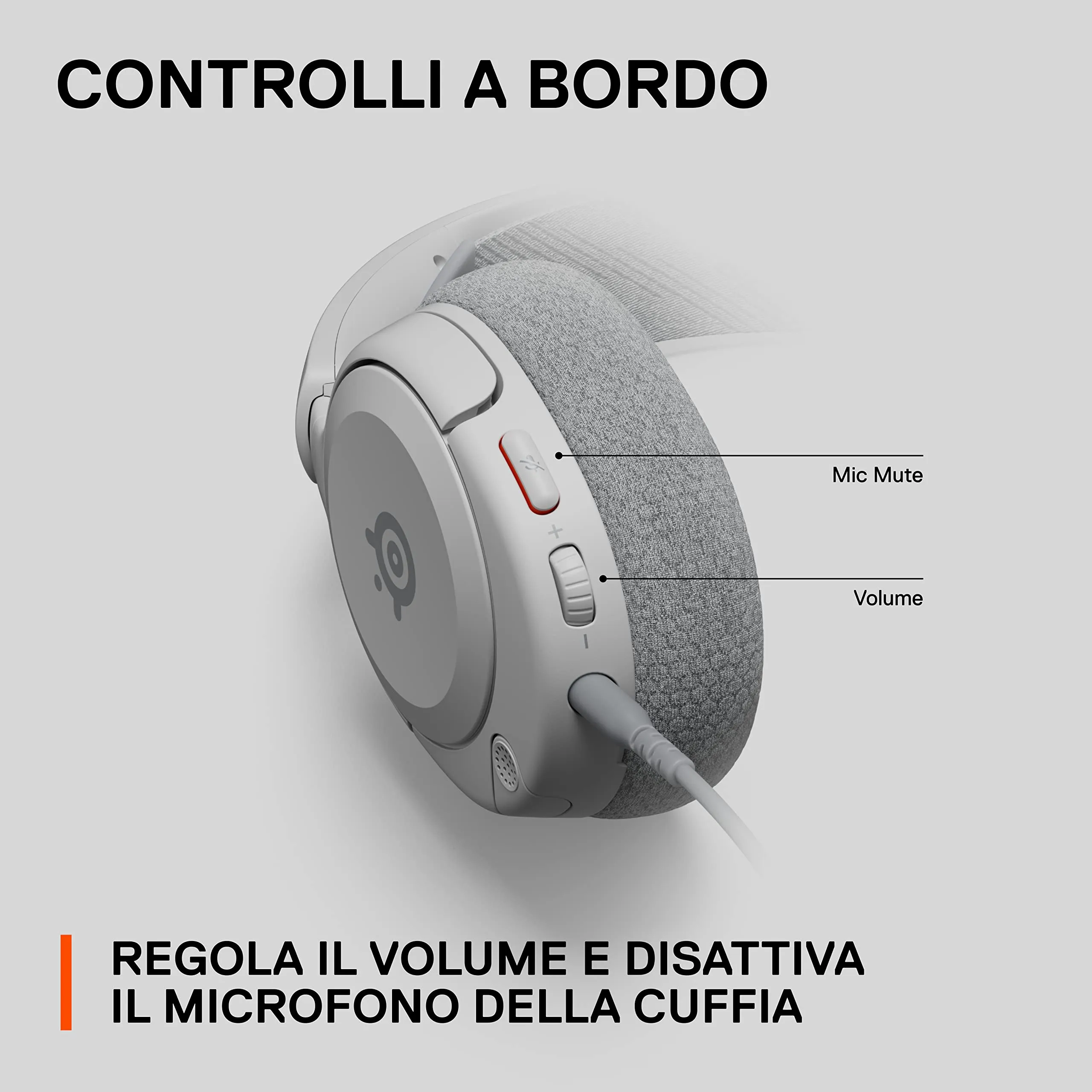SteelSeries Arctis Nova 1 Cuffie da Gaming Multisistema - Bianco - immagine 12