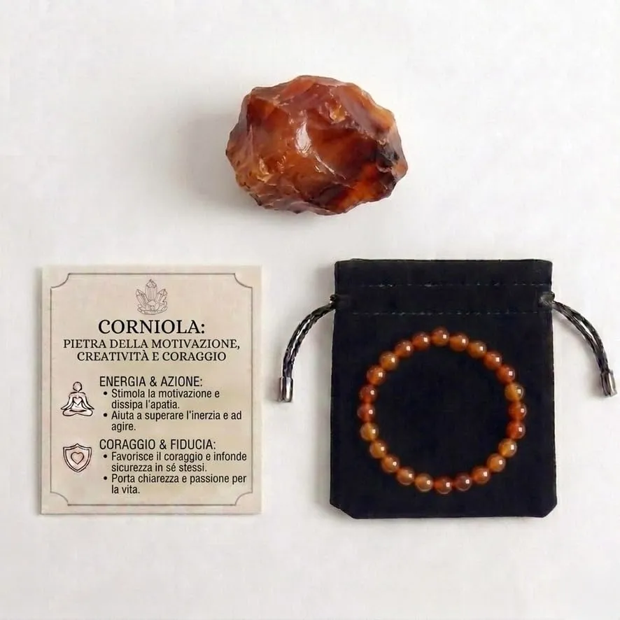 Alchimia Bracciale Elastico in Corniola 6 mm - immagine 3
